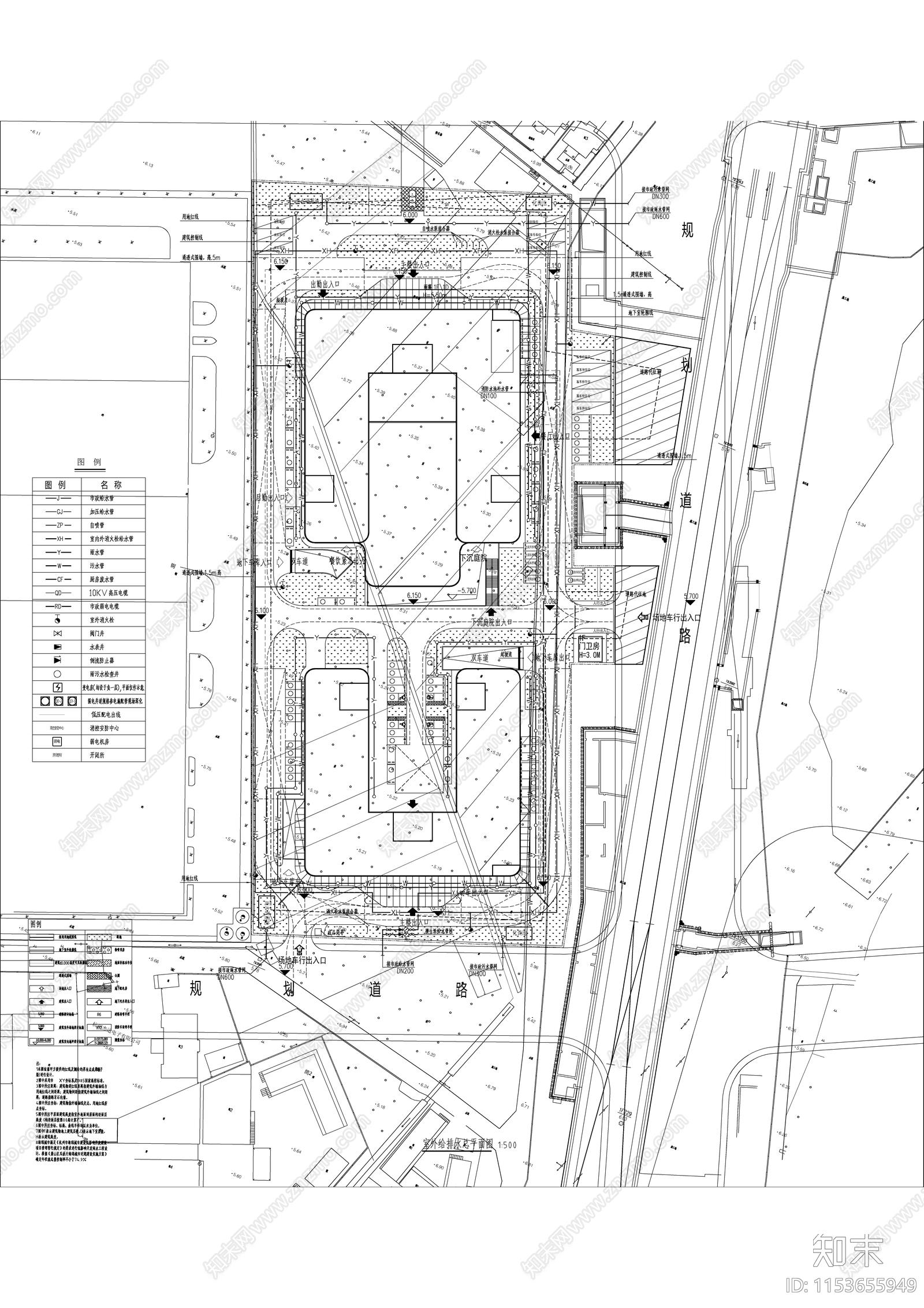 综合办公楼宇建筑设计cad施工图下载【ID:1153655949】