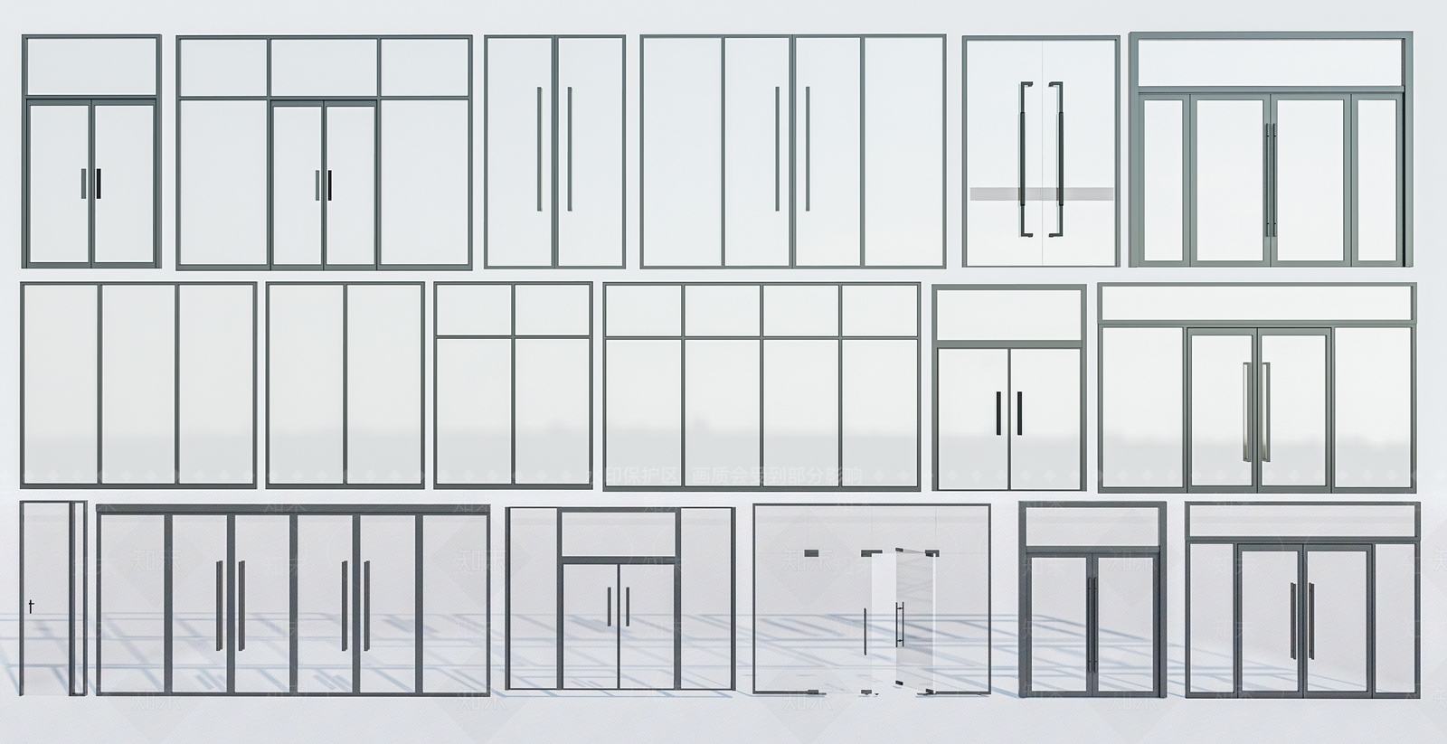 现代落地窗3D模型下载【ID:1153658646】