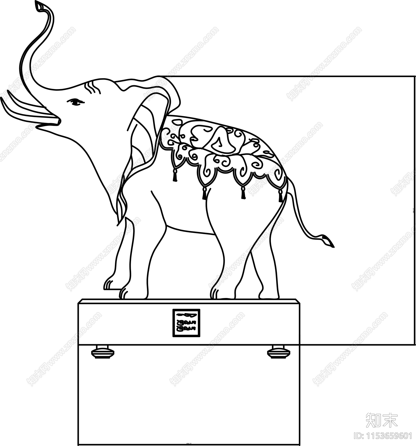 动物雕塑cad施工图下载【ID:1153659601】
