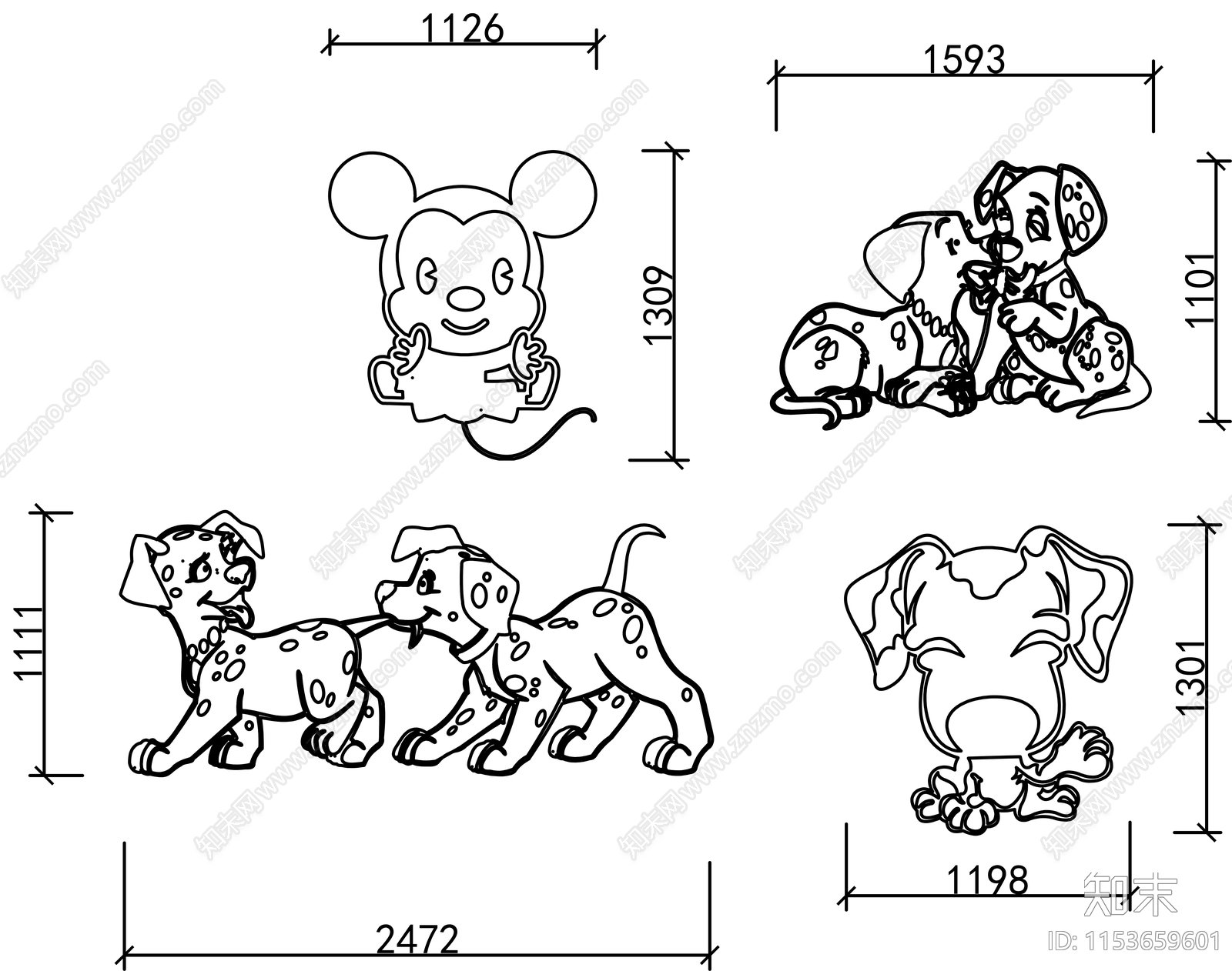 动物雕塑施工图下载【ID:1153659601】
