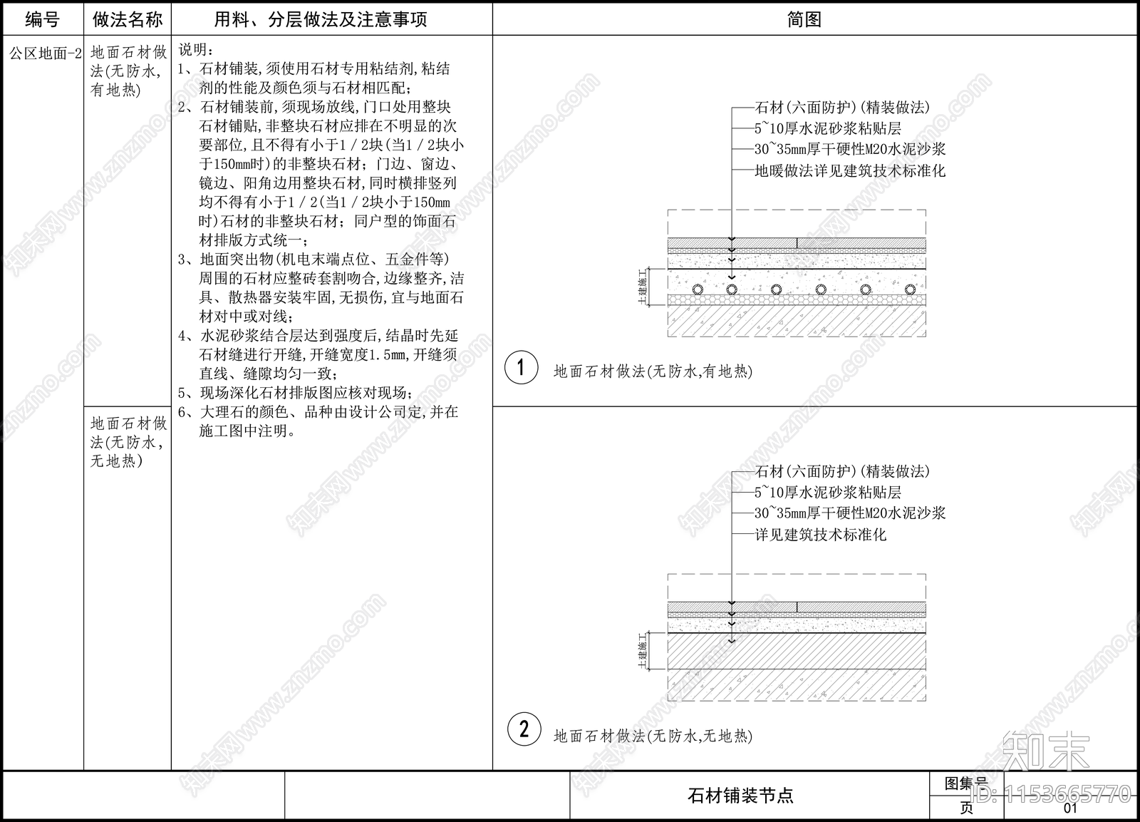 地面节点cad施工图下载【ID:1153665770】