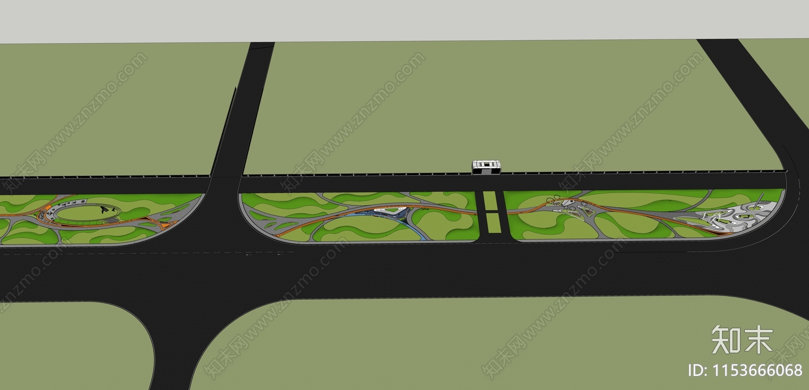 现代社区口袋公园SU模型下载【ID:1153666068】
