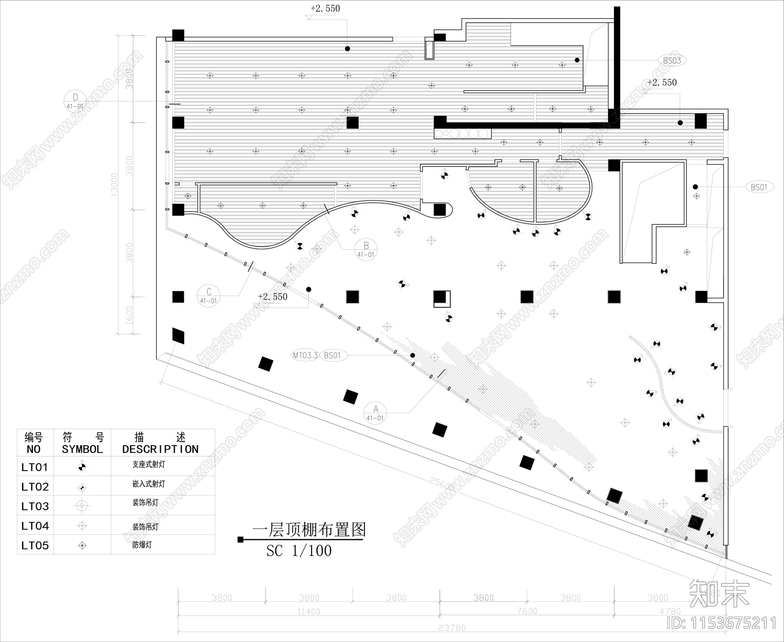 餐厅设计cad施工图下载【ID:1153675211】