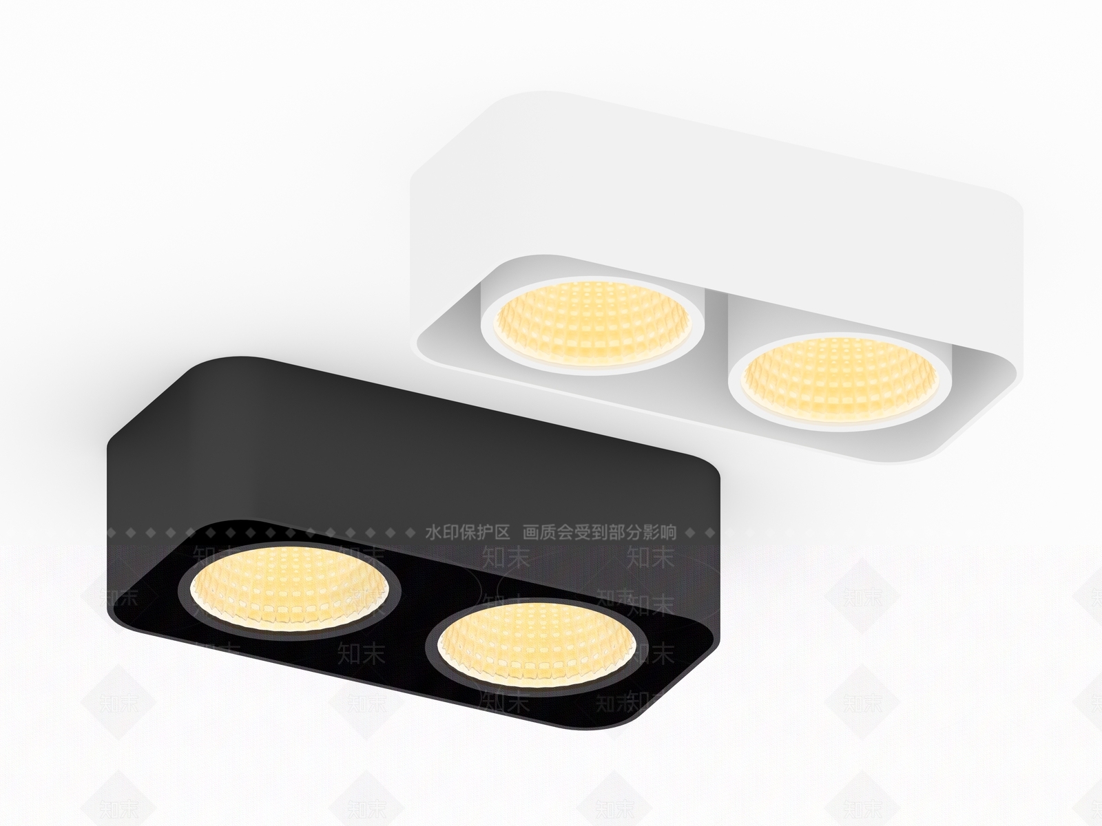 现代明装筒射灯3D模型下载【ID:1153675648】