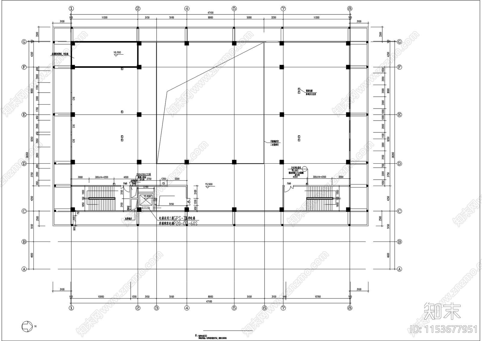 静音寺成套建筑设计cad施工图下载【ID:1153677951】