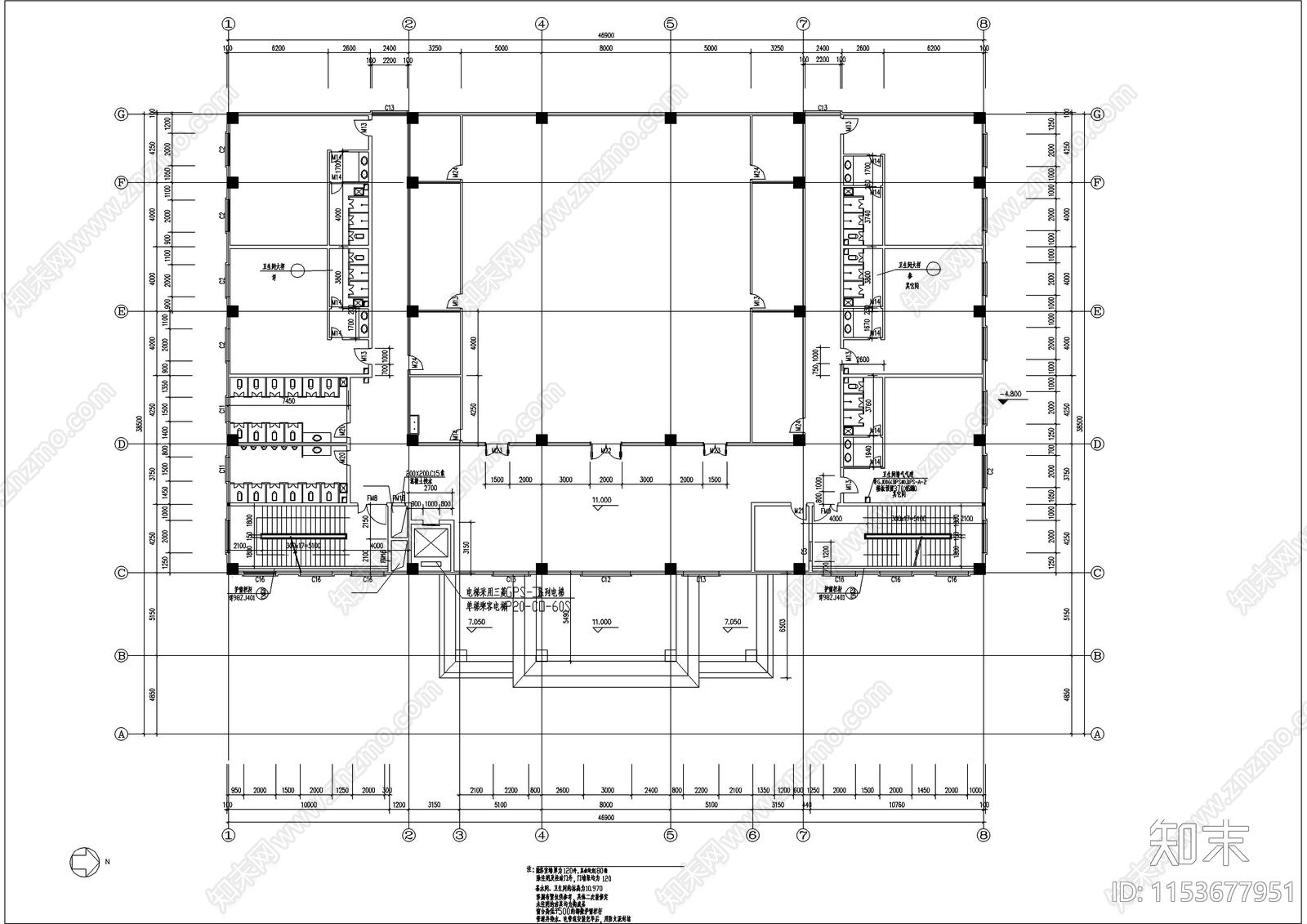 静音寺成套建筑设计cad施工图下载【ID:1153677951】