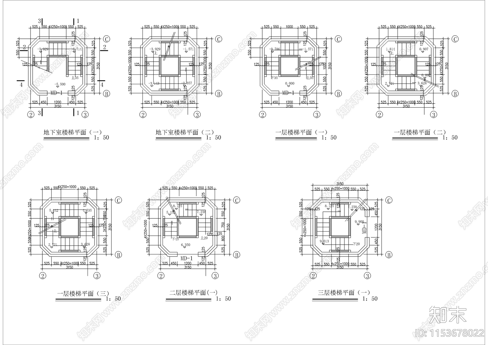 景区仿古七层塔全套建筑设计cad施工图下载【ID:1153678022】