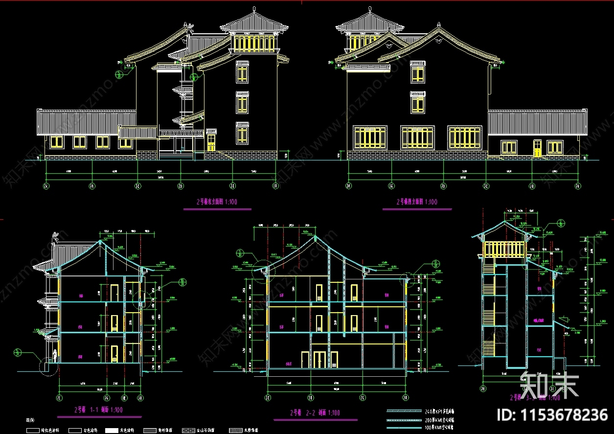 精选旅游景区成套古建筑cad施工图下载【ID:1153678236】