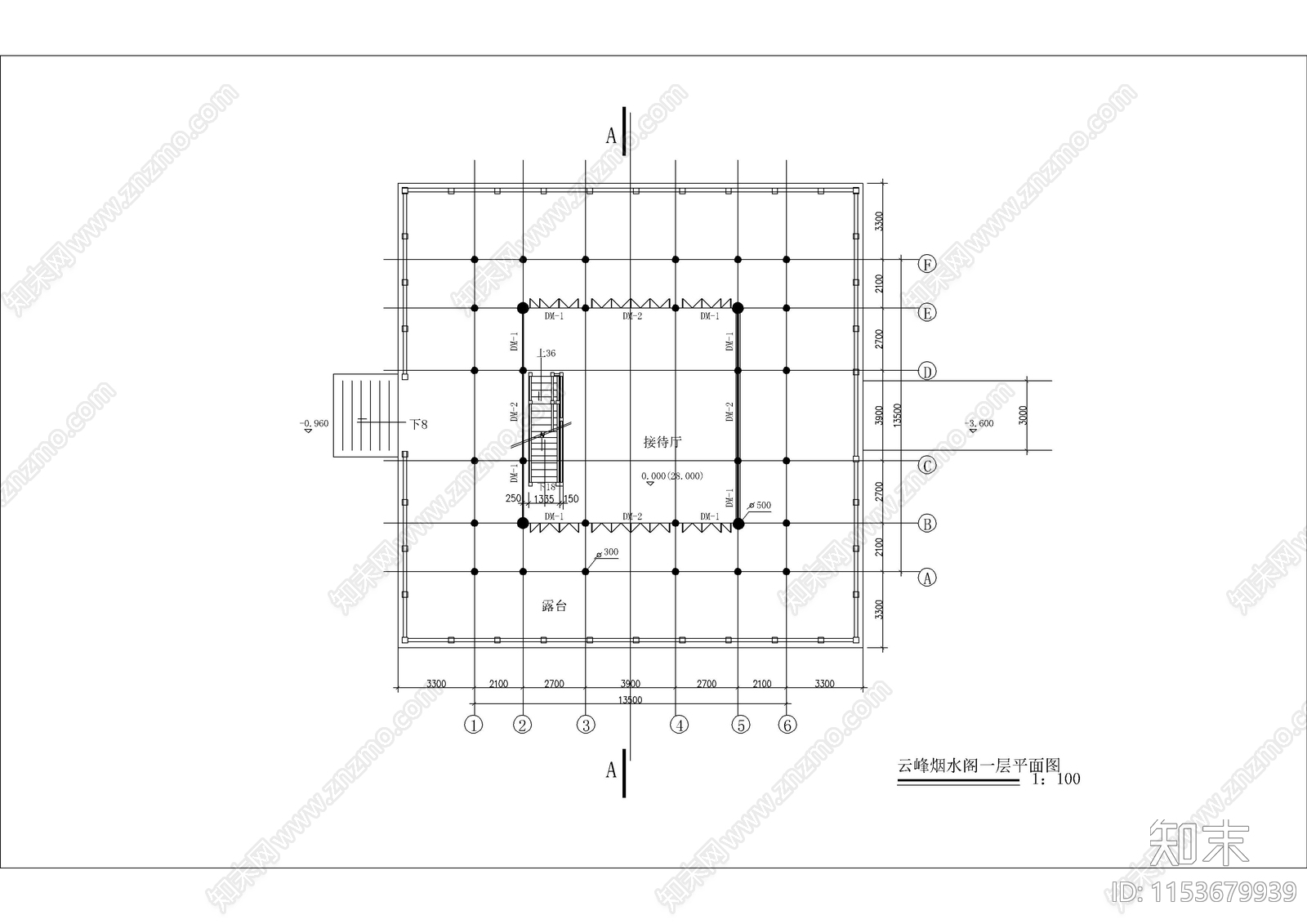 古建烟水阁建筑cad施工图下载【ID:1153679939】