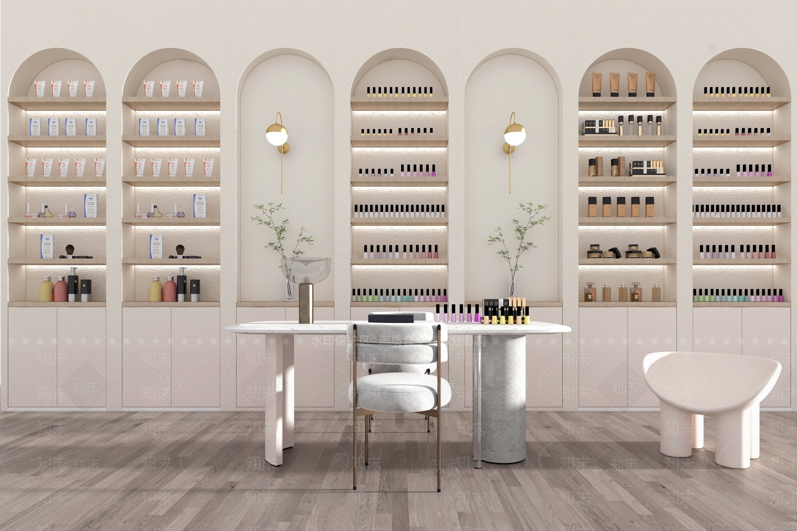 现代美甲店3D模型下载【ID:1153683043】