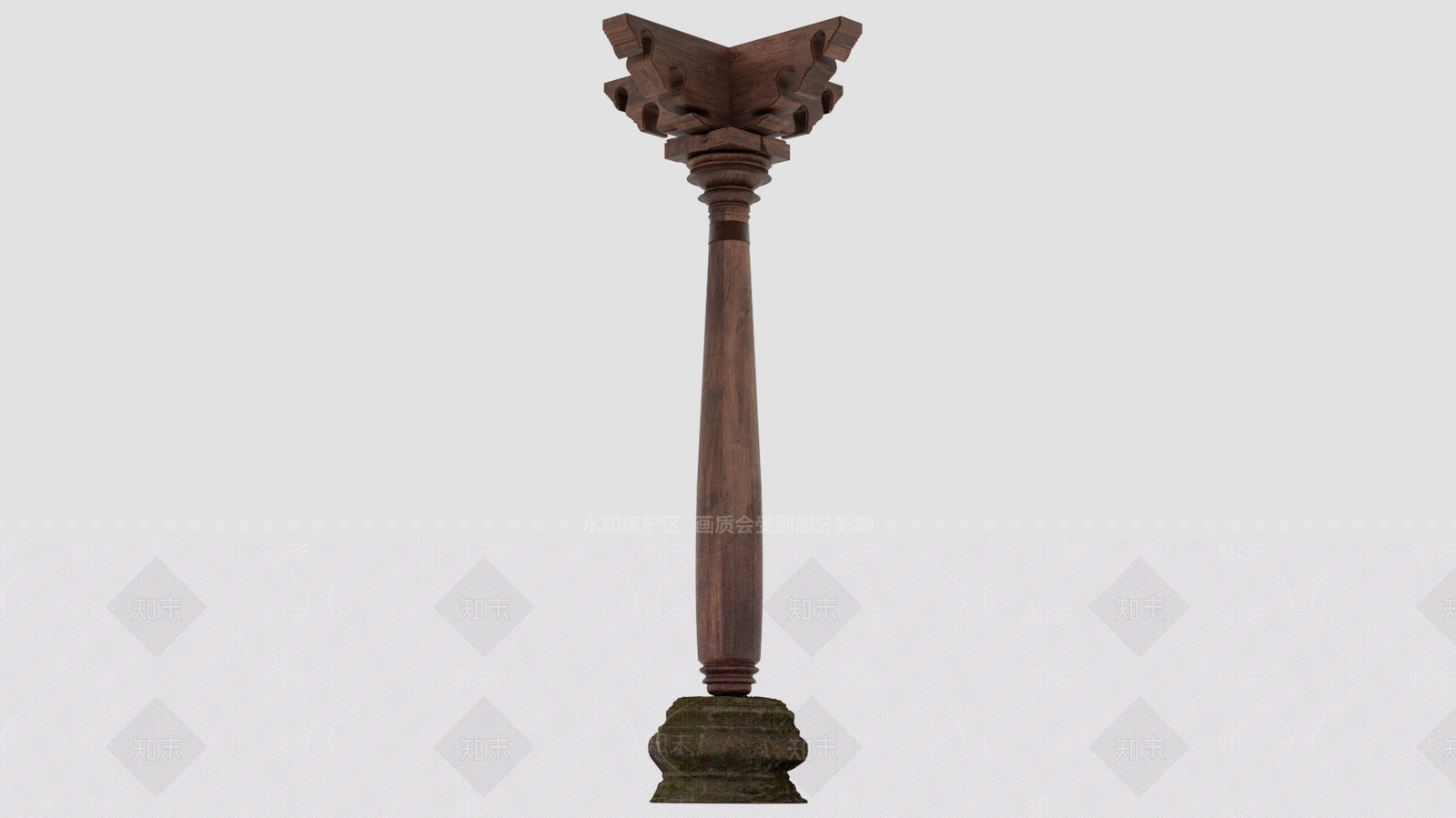 东南亚木柱3D模型下载【ID:1153689483】