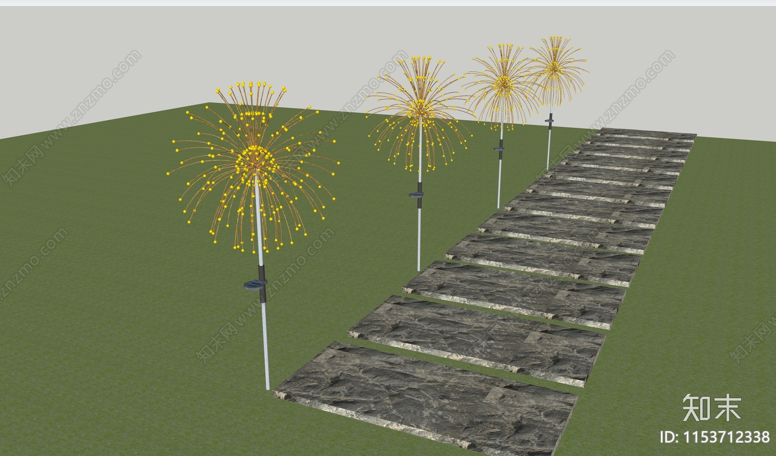 现代户外创意彩灯SU模型下载【ID:1153712338】