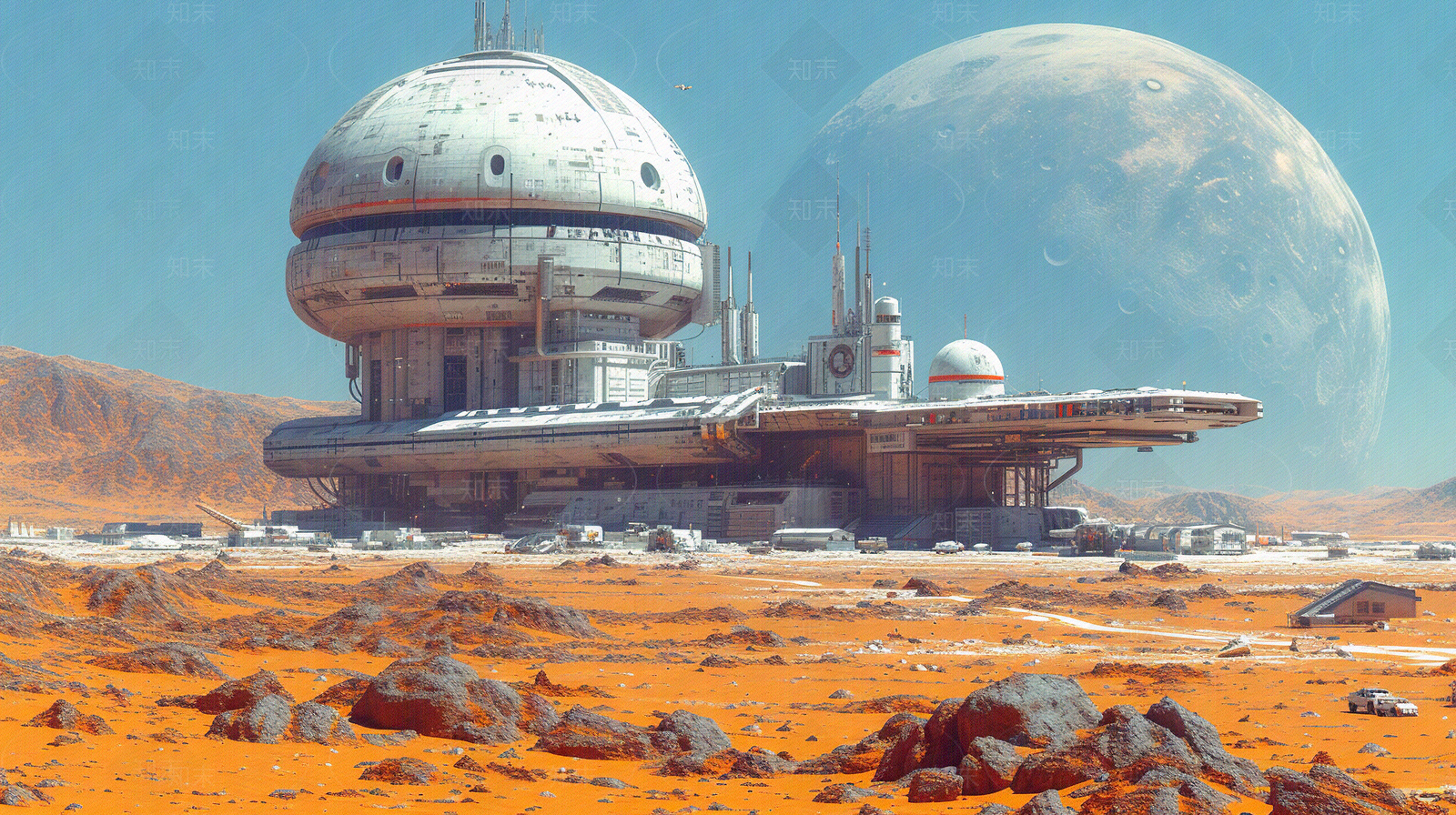 现代科幻风格外星基地壁纸贴图下载【ID:1153694522】