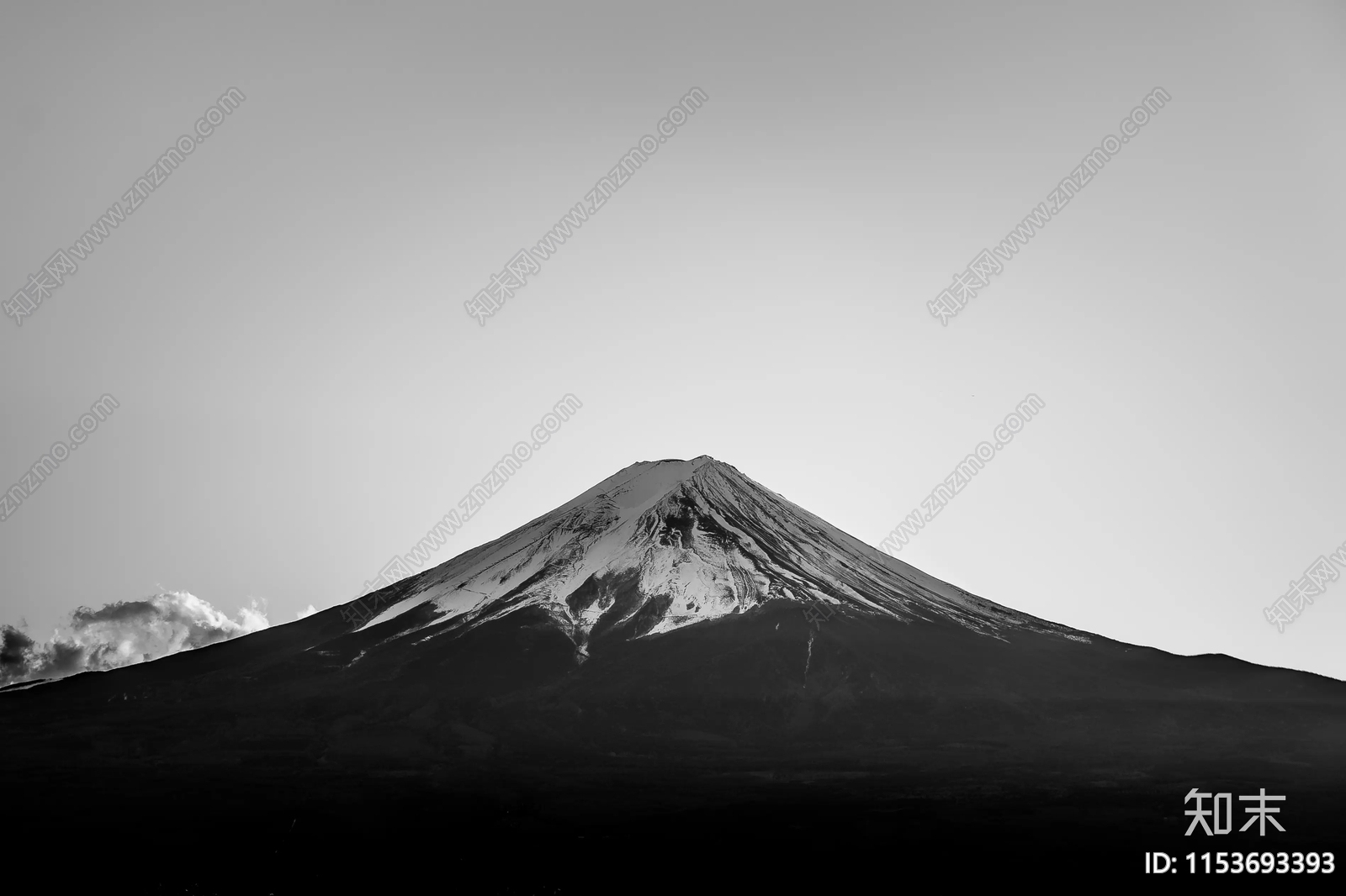 黑白雪山装饰画贴图下载【ID:1153693393】