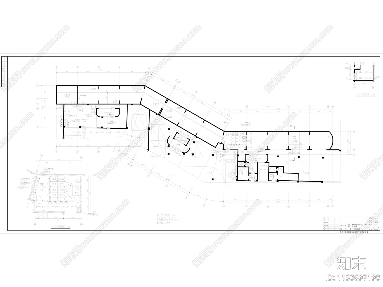 现代酒店公寓建筑cad施工图下载【ID:1153697198】