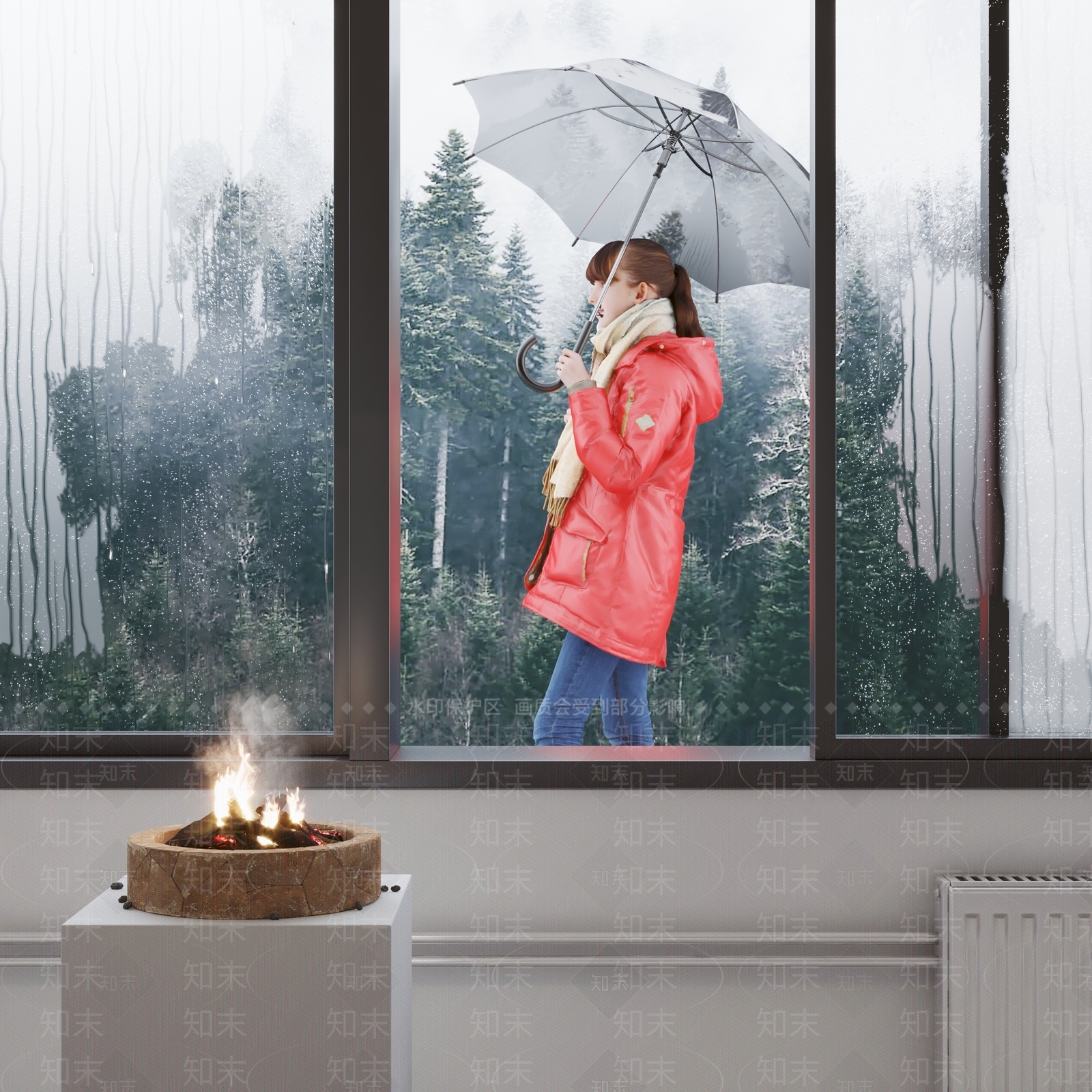 雨天人物SU模型下载【ID:1153699646】