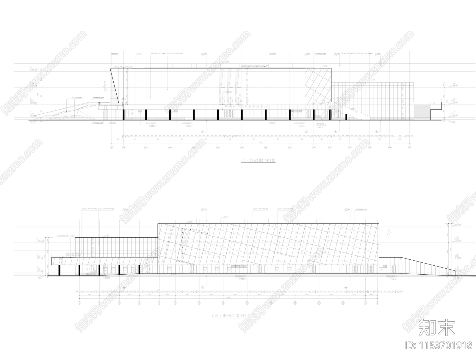 体育馆游泳馆建筑cad施工图下载【ID:1153701918】