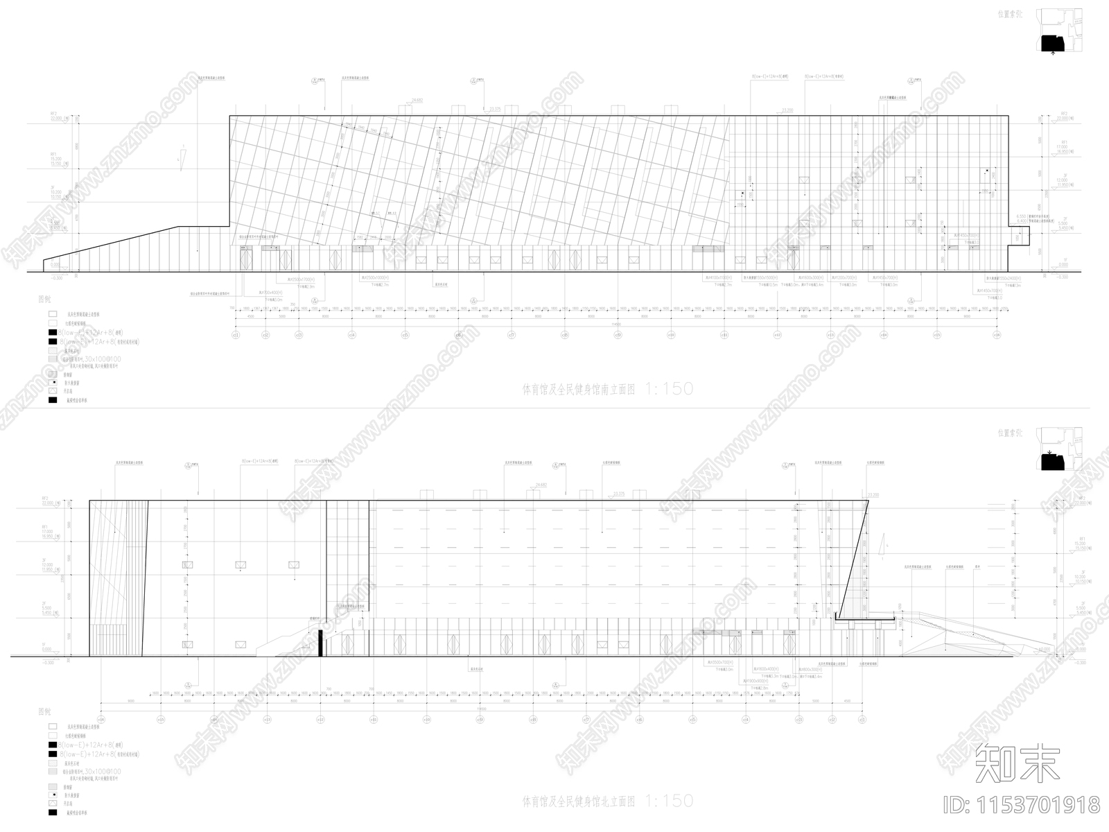 体育馆游泳馆建筑cad施工图下载【ID:1153701918】
