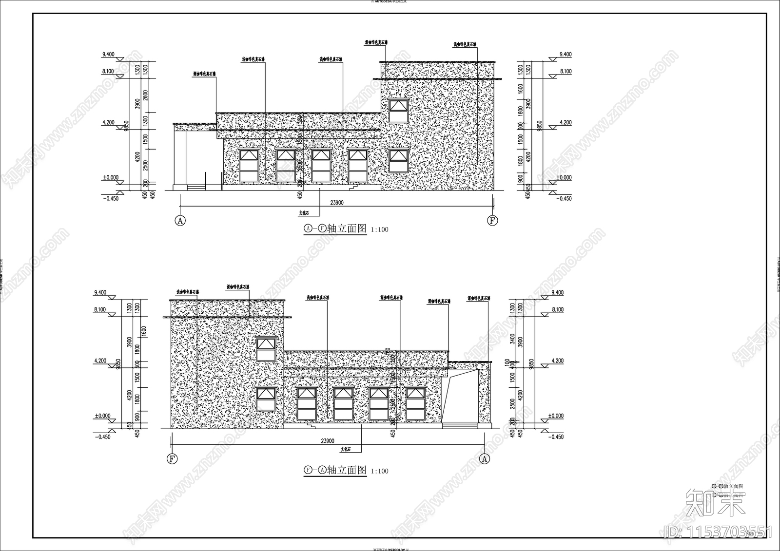 农产品示范基地建筑cad施工图下载【ID:1153703551】