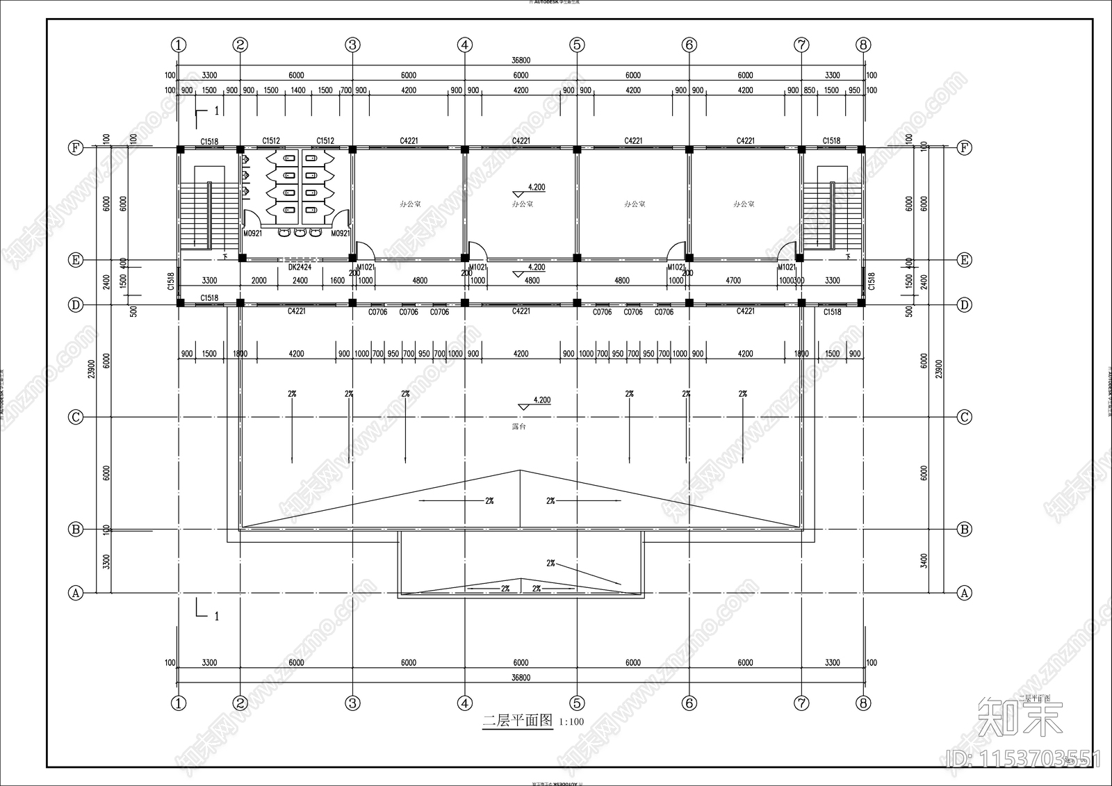 农产品示范基地建筑cad施工图下载【ID:1153703551】