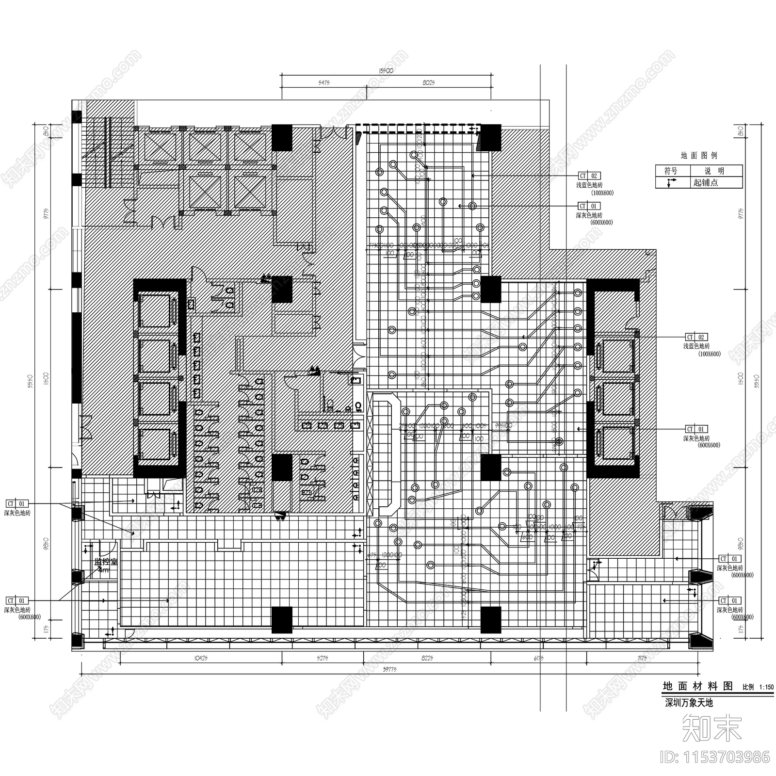 深圳万象天地电玩城室内cad施工图下载【ID:1153703986】