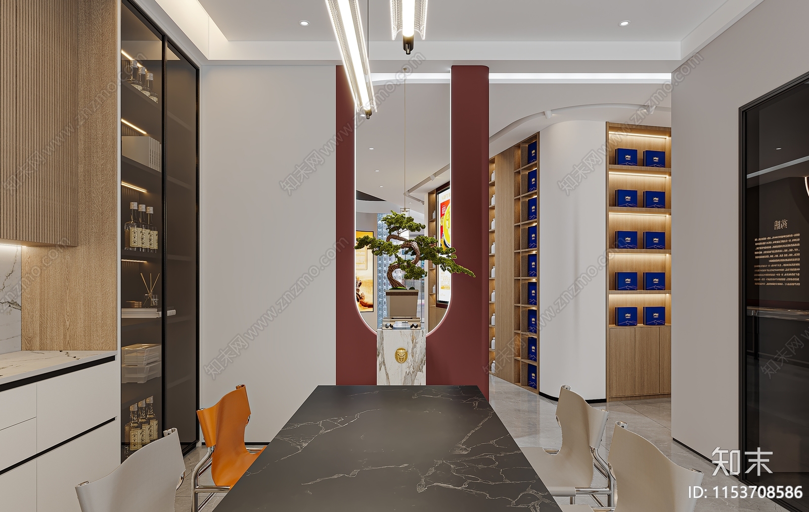 现代茶叶店3D模型下载【ID:1153708586】