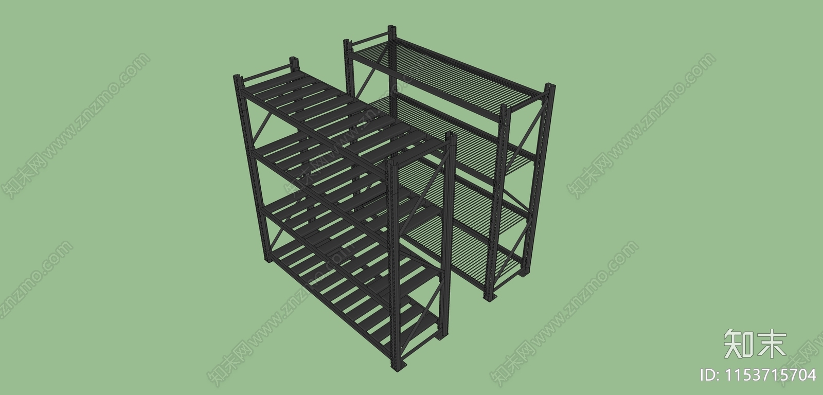现代货架SU模型下载【ID:1153715704】