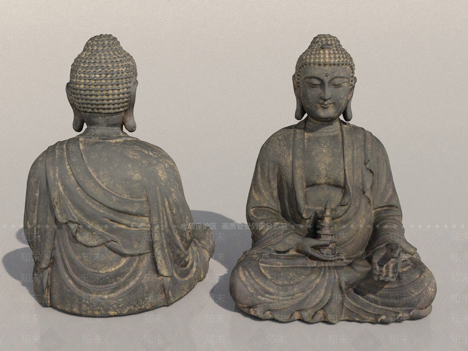 中式雕像摆件3D模型下载【ID:1153720423】