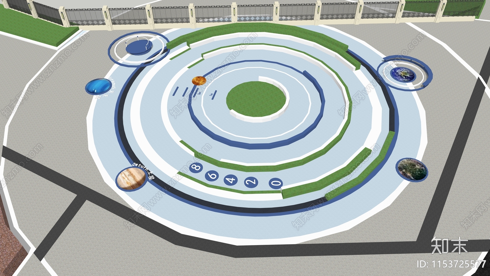 现代宇宙科普主题口袋公园SU模型下载【ID:1153725577】