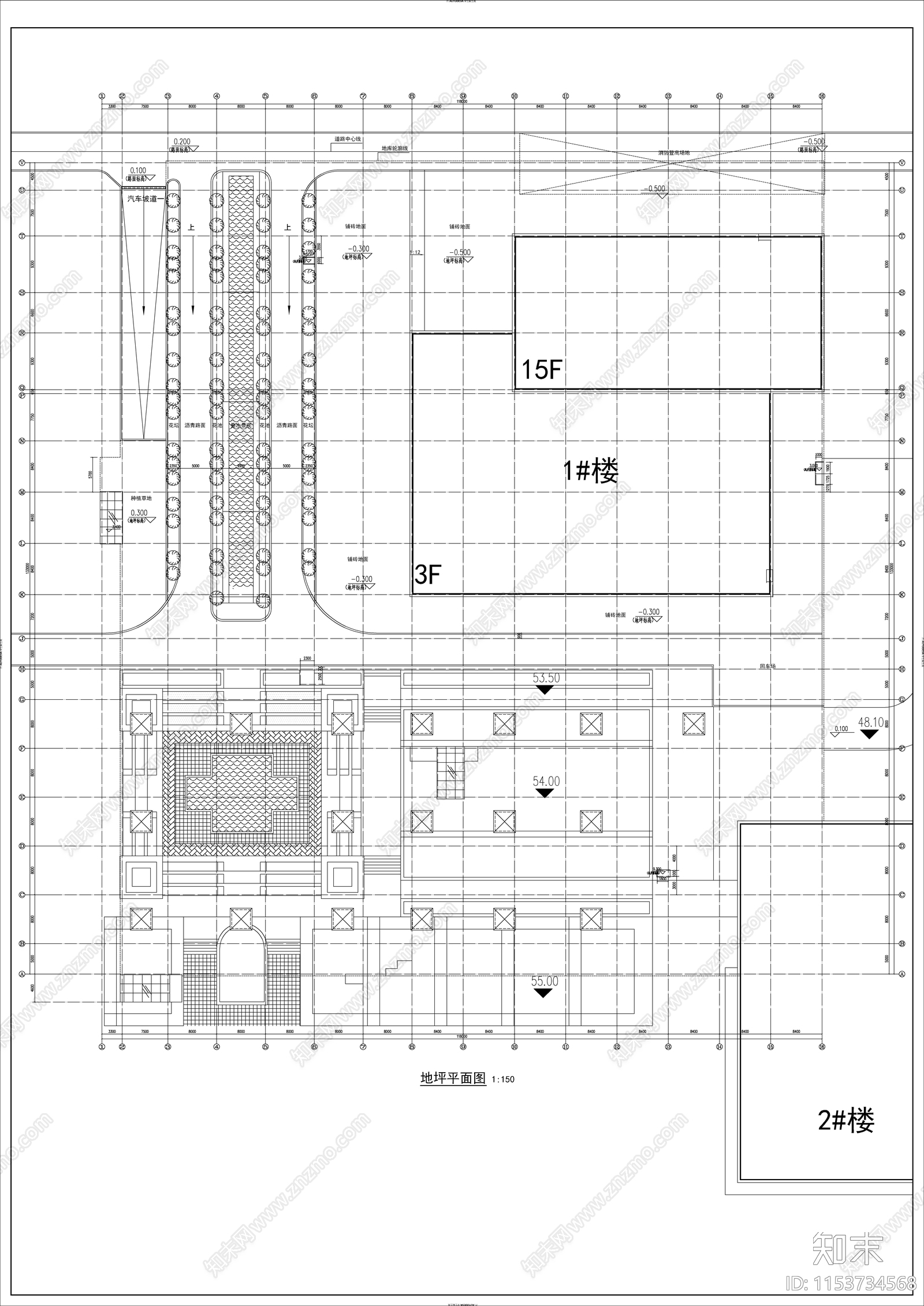 地库全部建筑cad施工图下载【ID:1153734568】