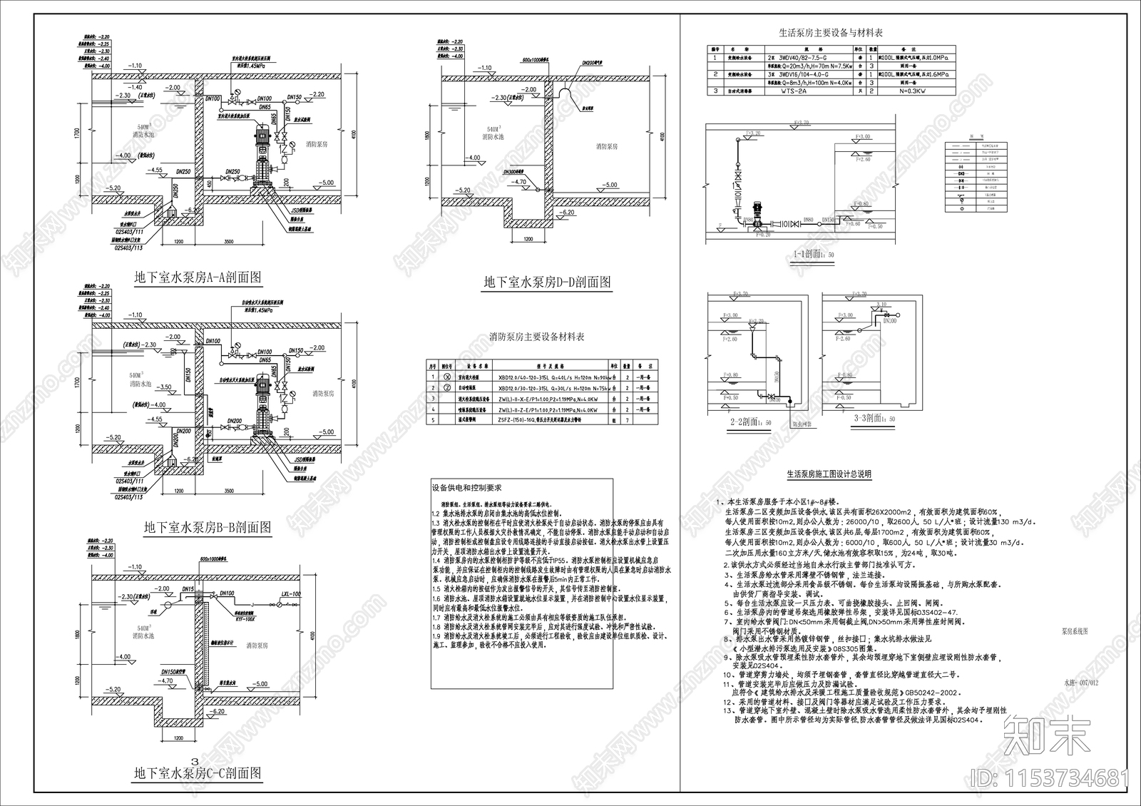 地库给排水施工图下载【ID:1153734681】