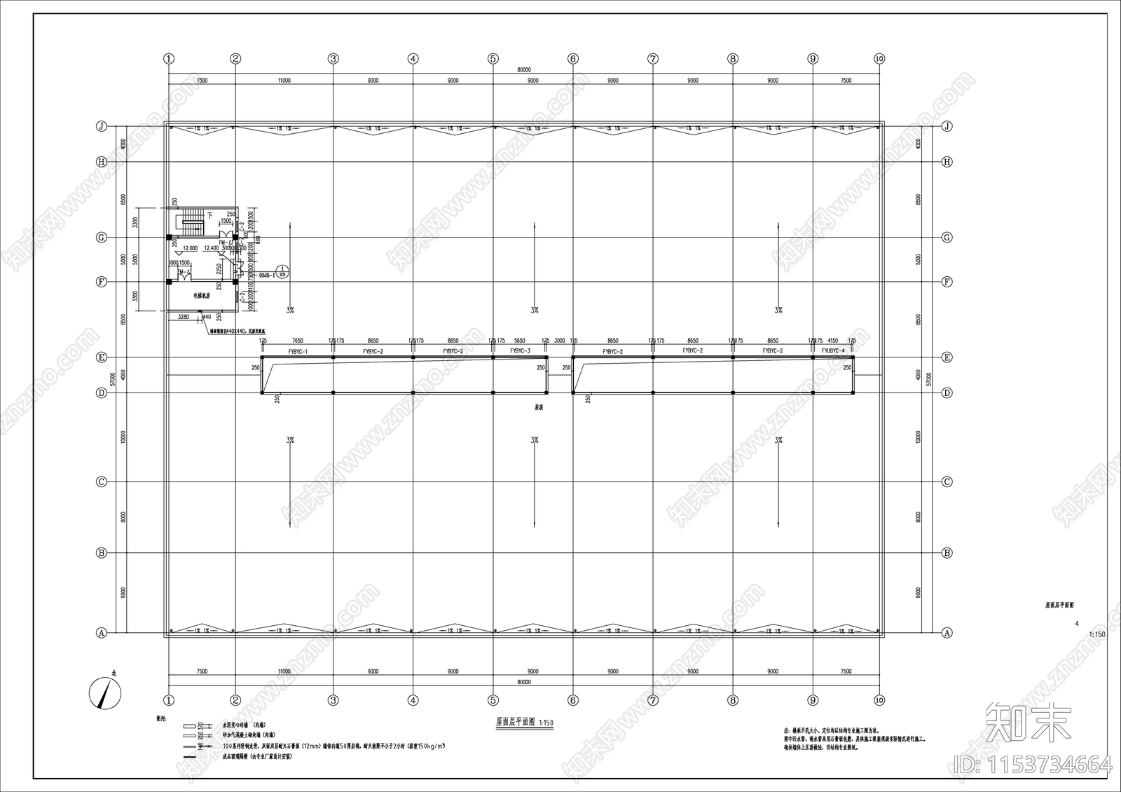 汽车检测车间建筑cad施工图下载【ID:1153734664】