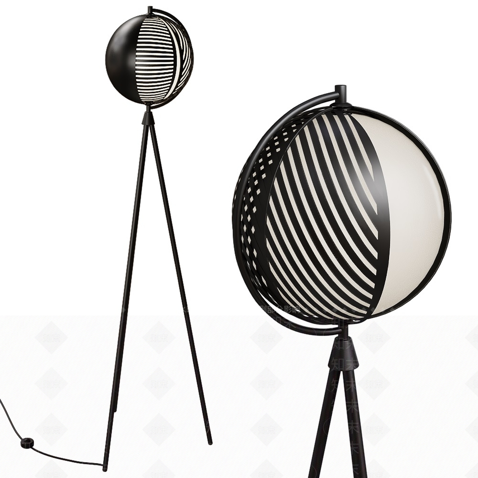 Mondo现代地球仪落地灯3D模型下载【ID:1153739284】