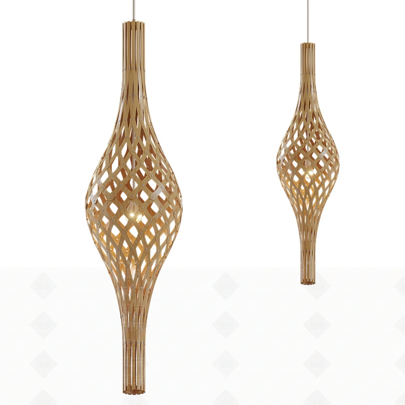 NIKAU新中式编织吊灯3D模型下载【ID:1153740419】