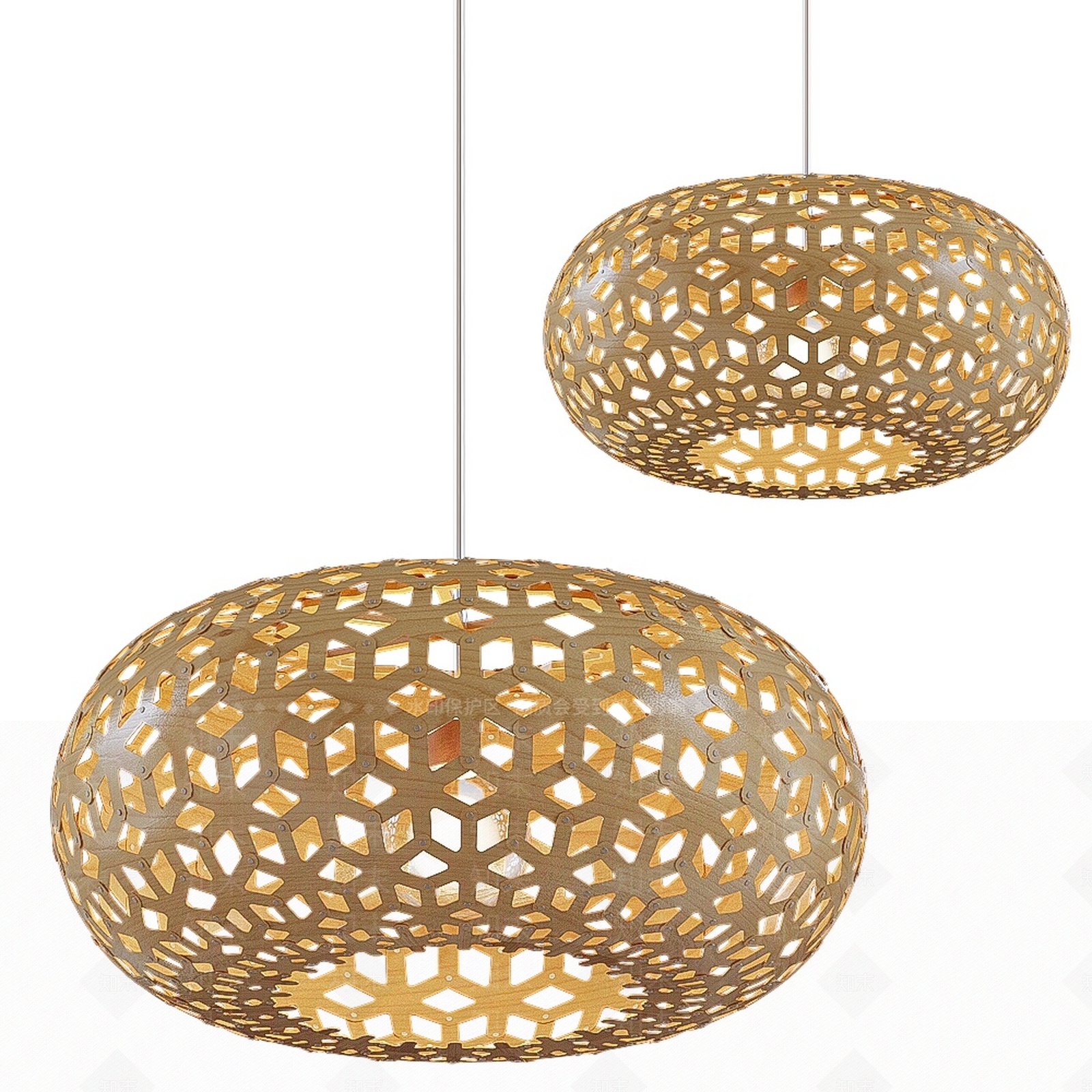 SNOWFLAKE新中式编织吊灯3D模型下载【ID:1153741139】