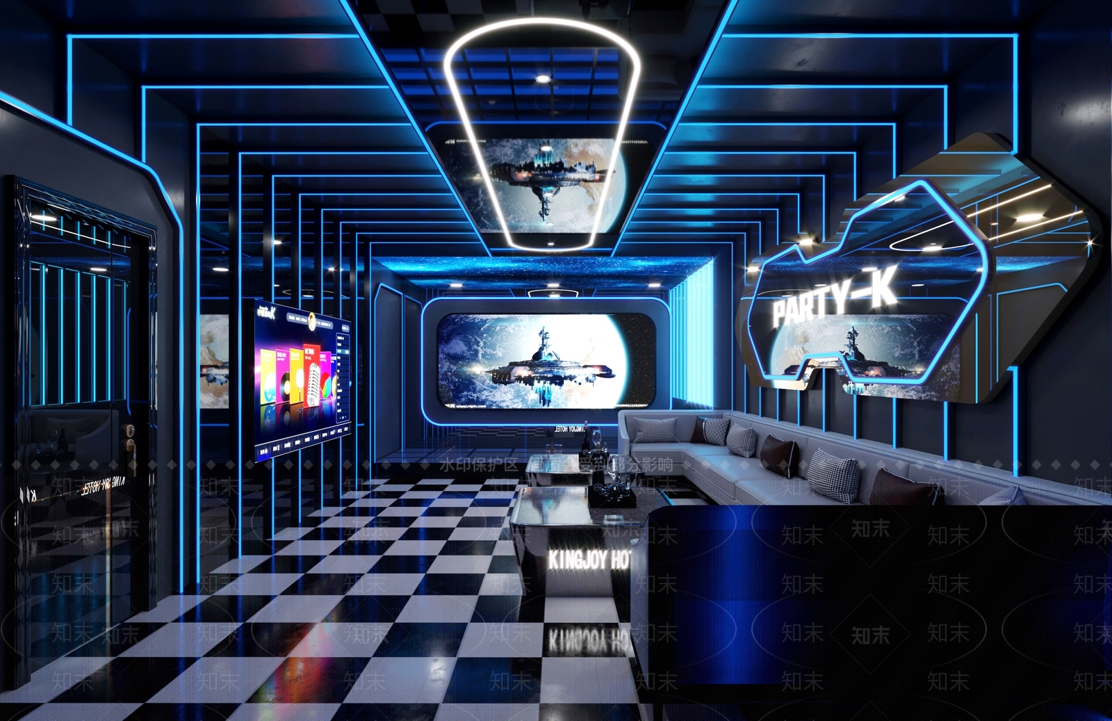 现代KTV包间3D模型下载【ID:1153746200】