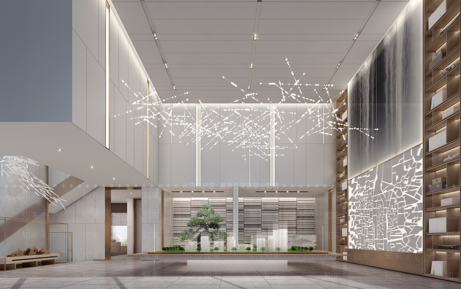 现代售楼处沙盘区3D模型下载【ID:1153751011】