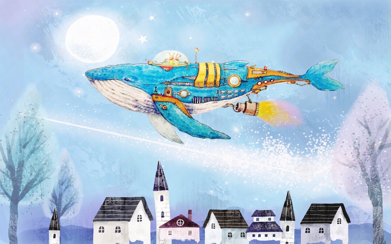 儿童太空房子壁纸贴图下载【ID:1153752061】