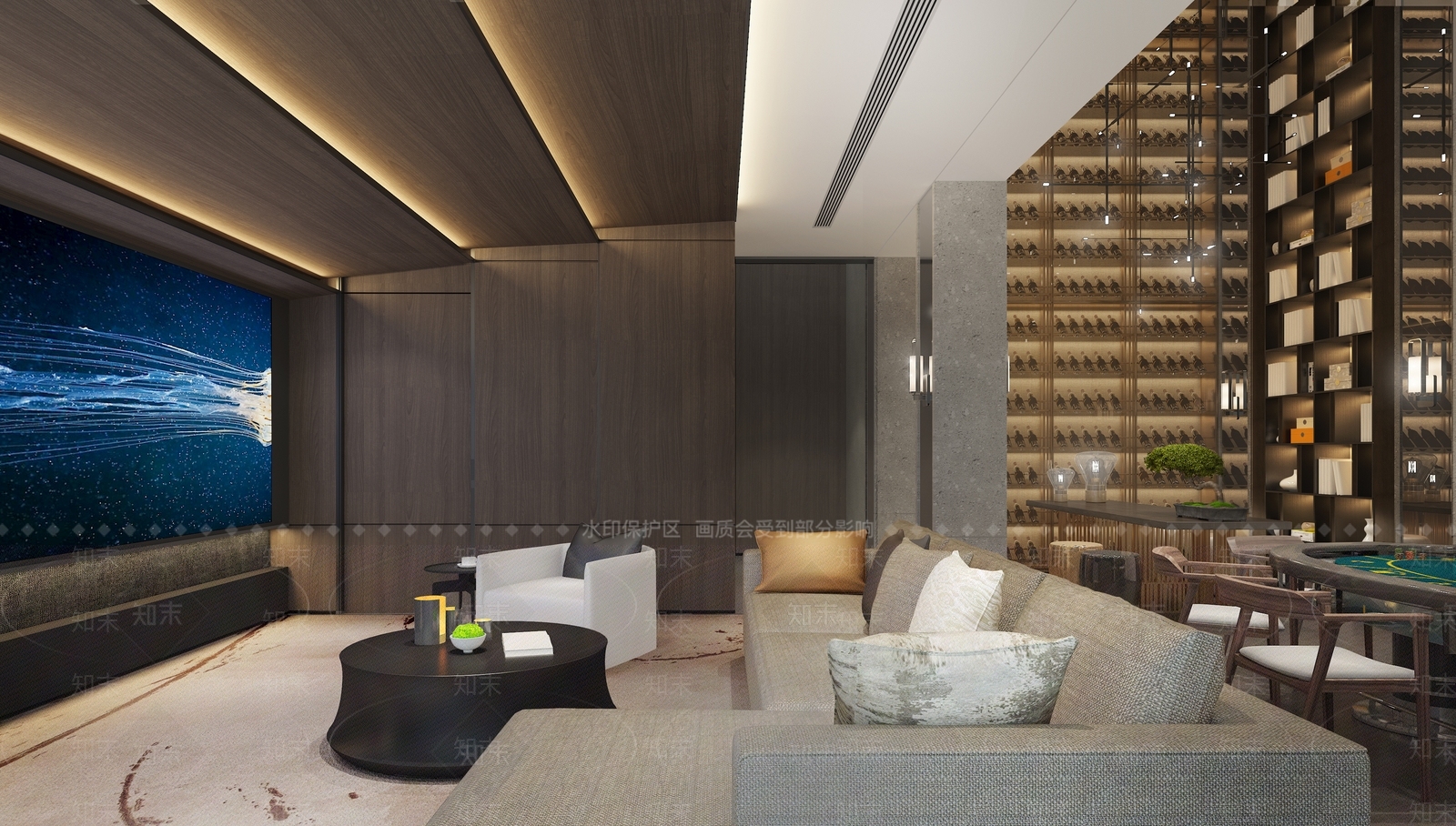 现代家居影音室3D模型下载【ID:1153755869】