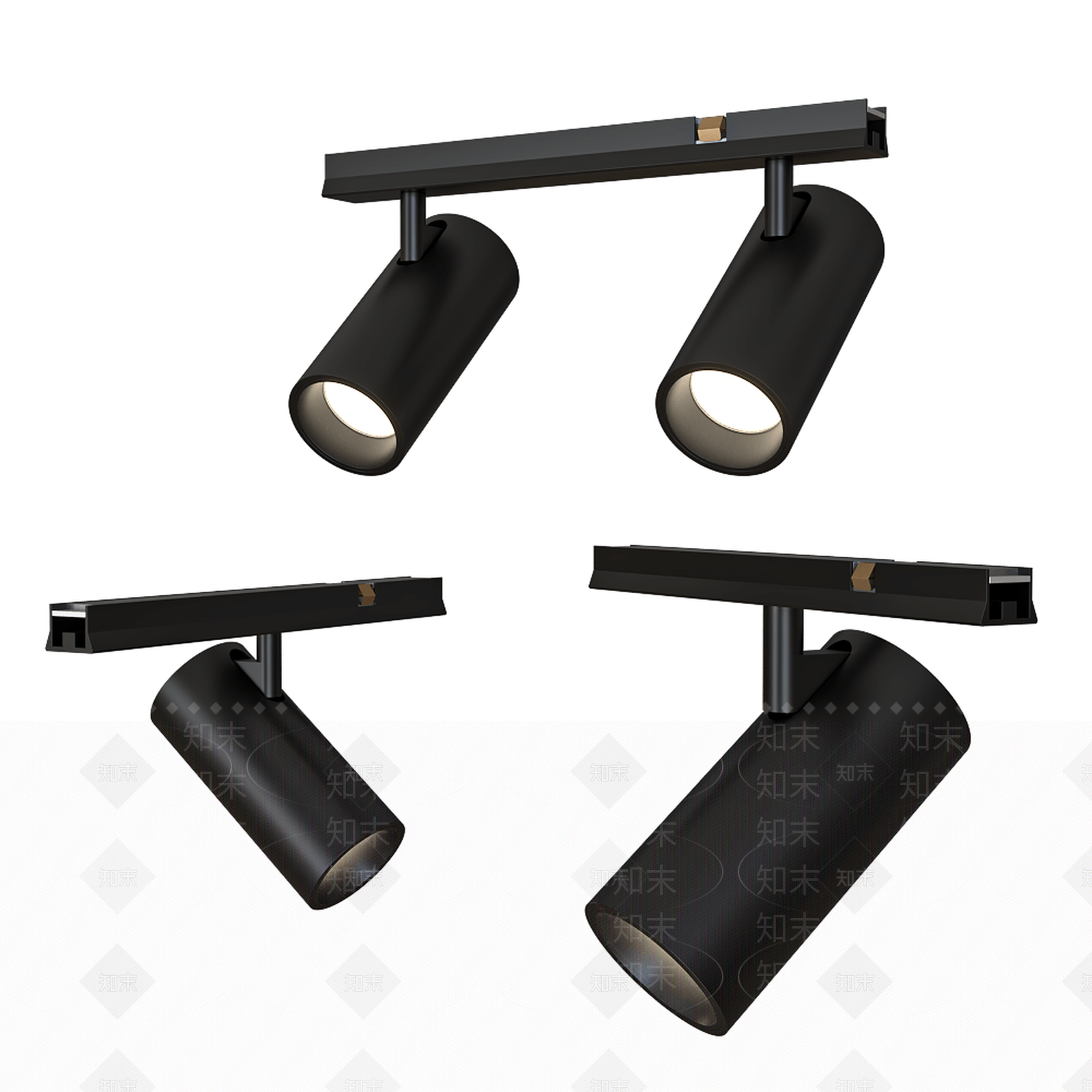 现代筒灯射灯3D模型下载【ID:1153756401】