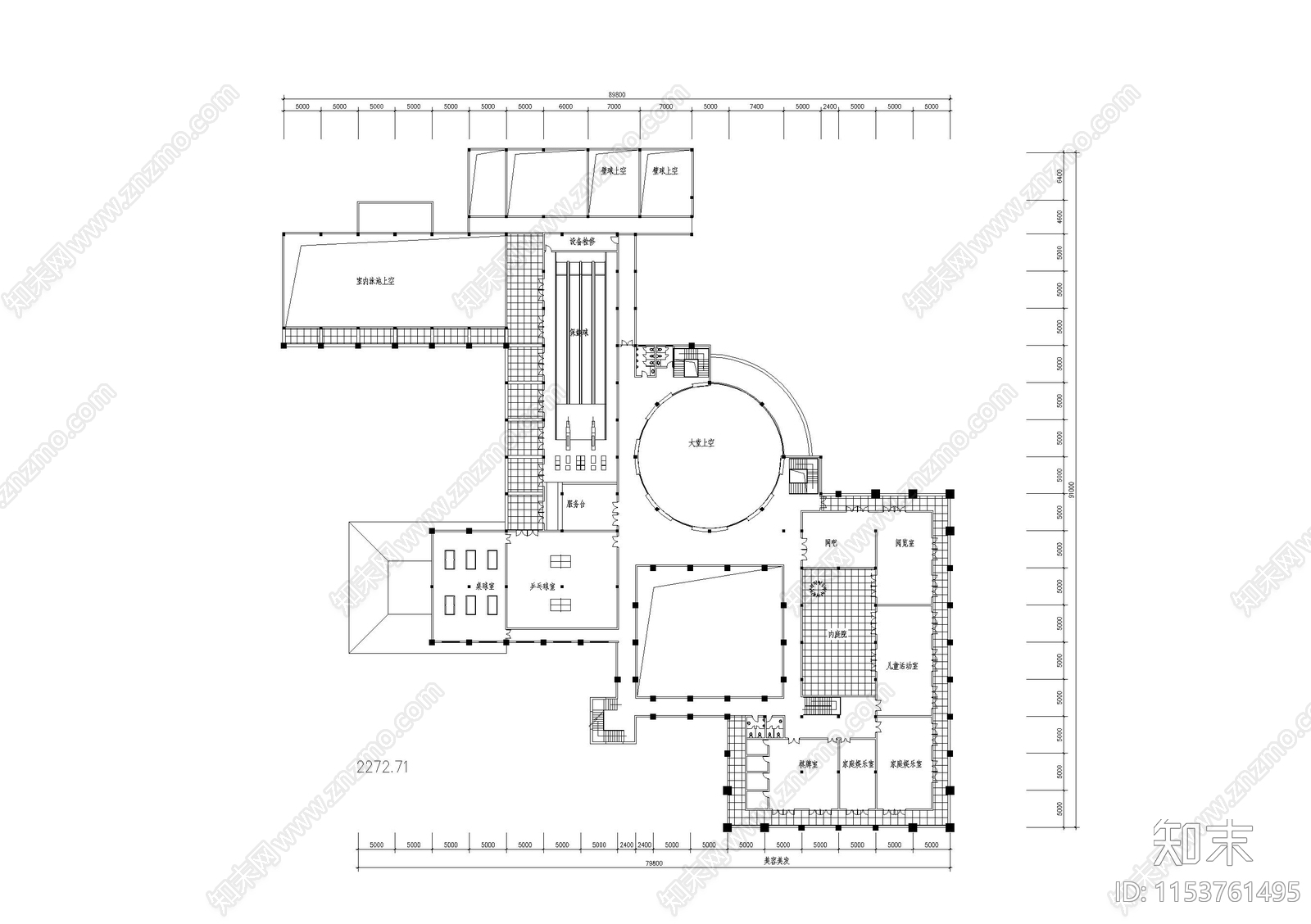 会所方案图cad施工图下载【ID:1153761495】