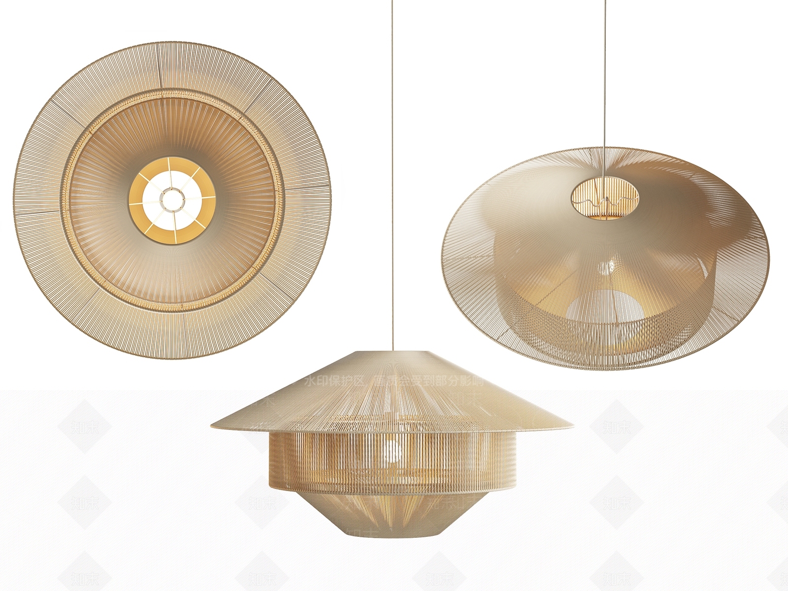 现代简约吊灯3D模型下载【ID:1153765265】