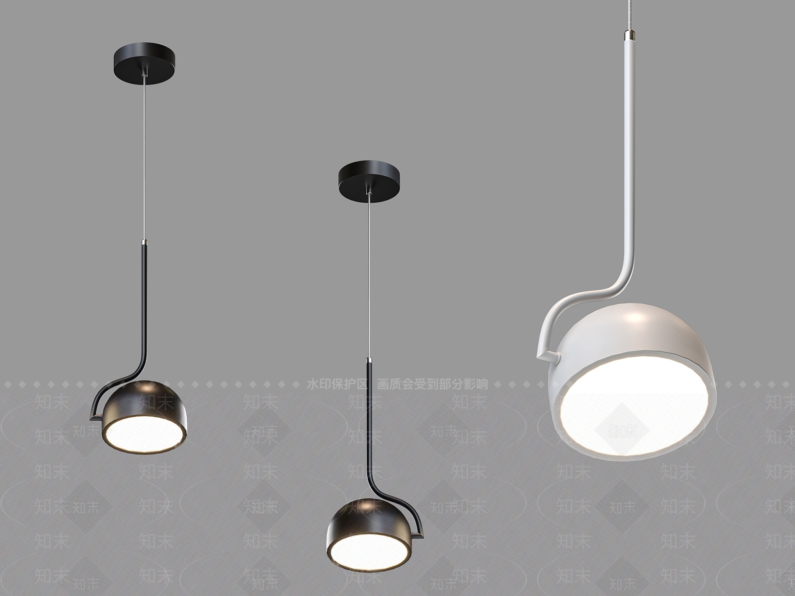 现代简约吊灯3D模型下载【ID:1153766813】