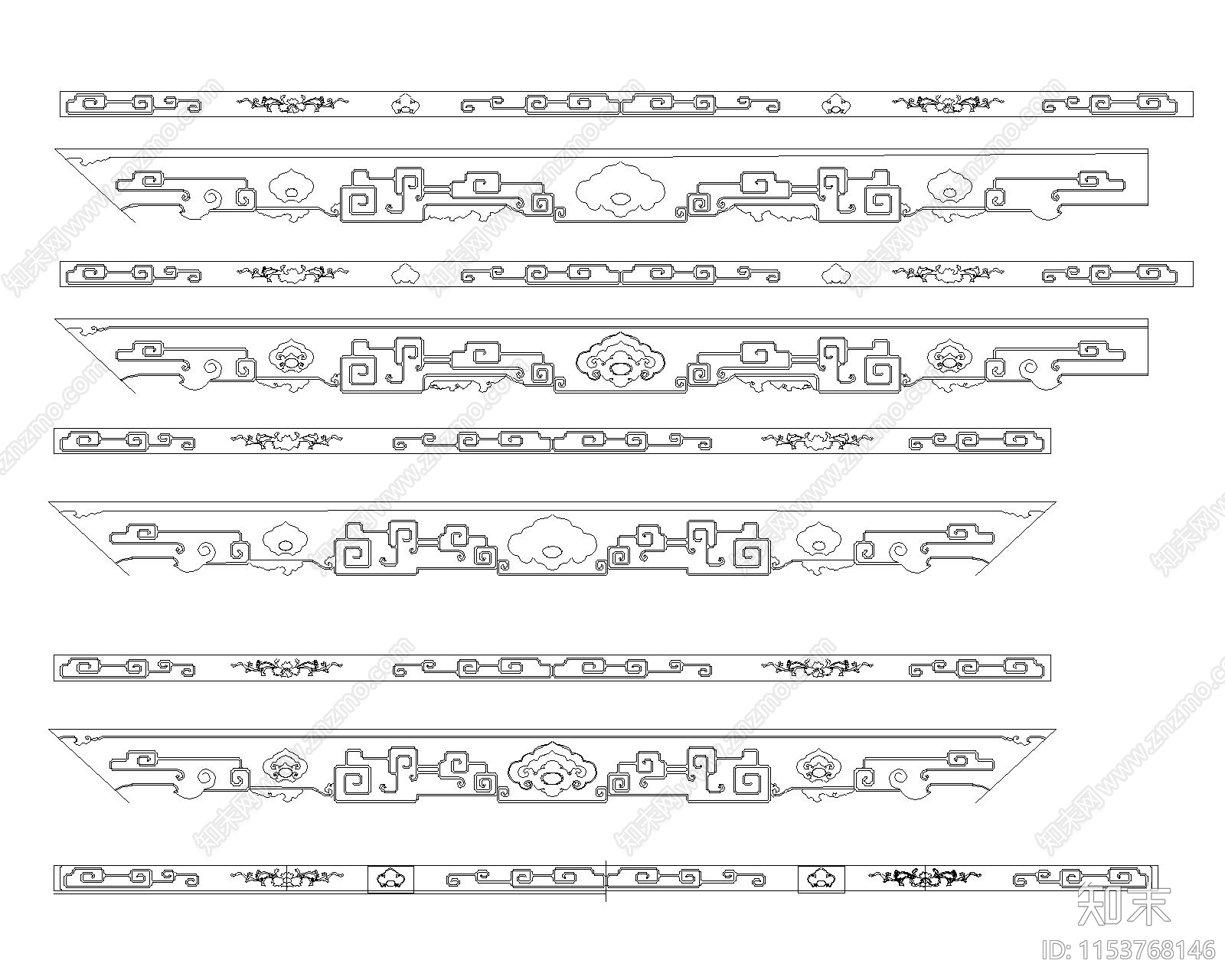 雕花图案cad施工图下载【ID:1153768146】