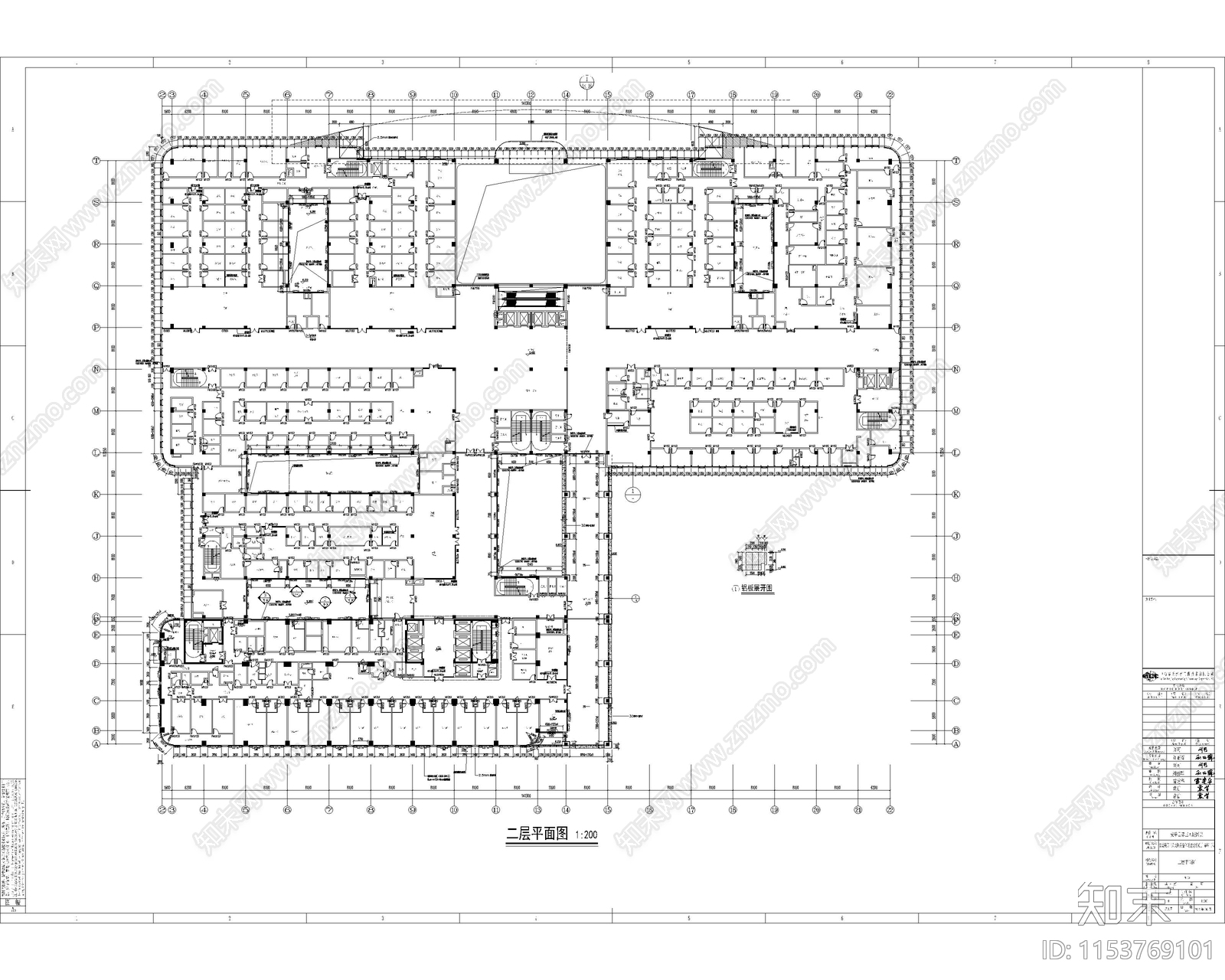 医院建筑设计cad施工图下载【ID:1153769101】