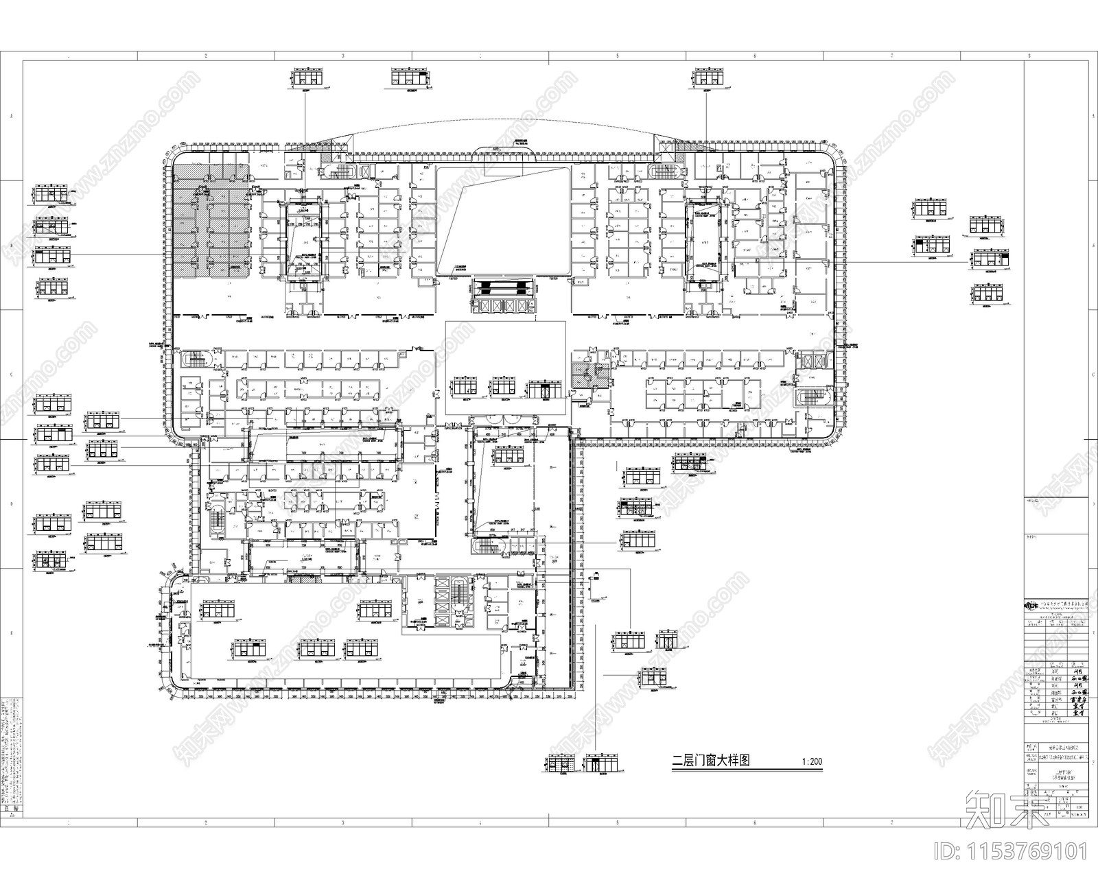 医院建筑设计cad施工图下载【ID:1153769101】