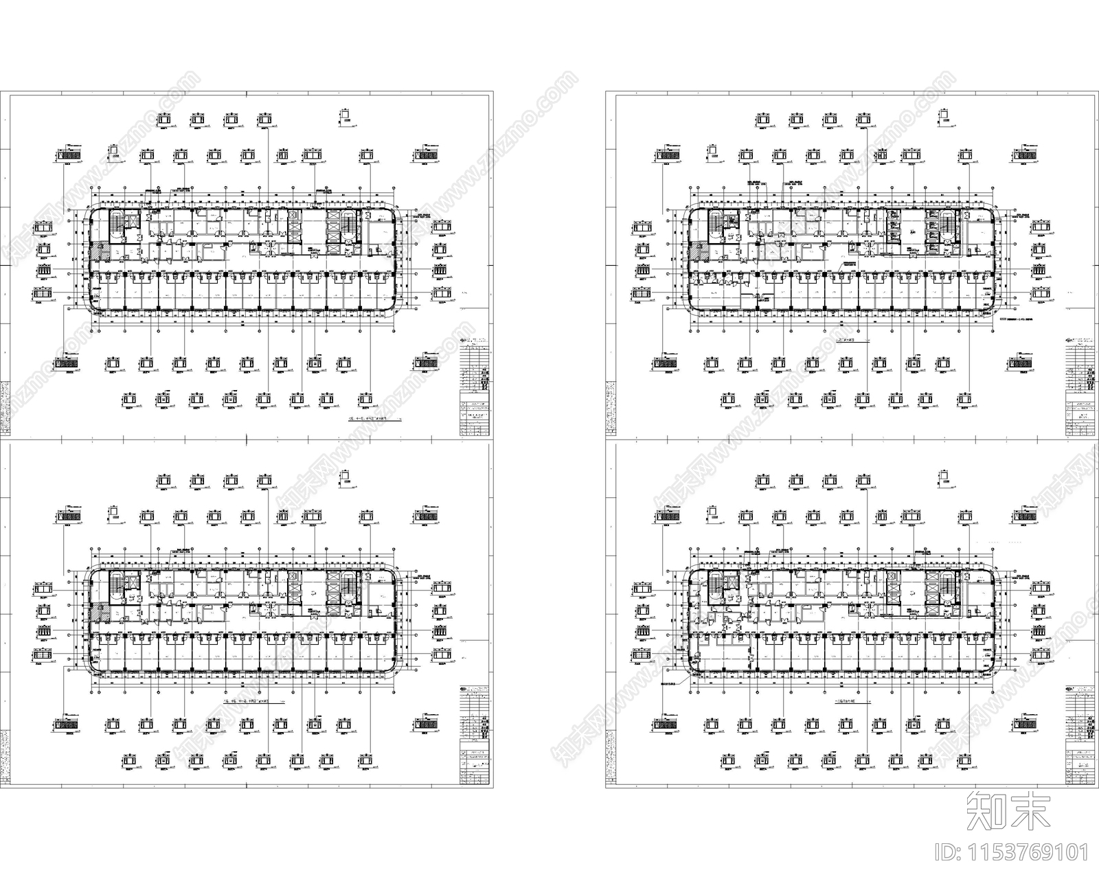 医院建筑设计cad施工图下载【ID:1153769101】