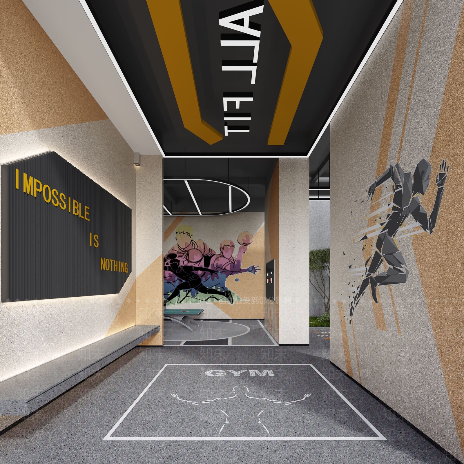 现代健身房3D模型下载【ID:1153771208】