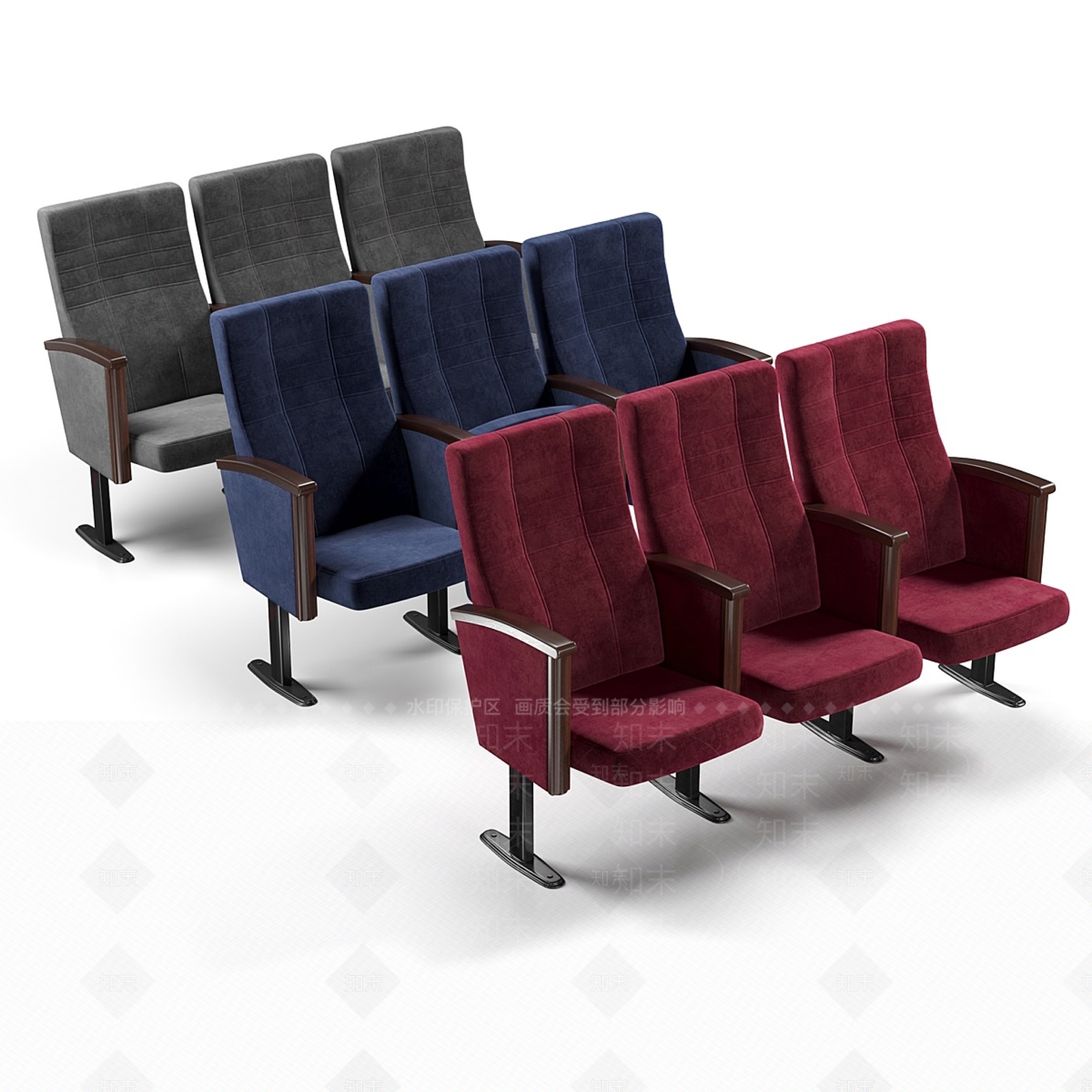 现代公共座椅3D模型下载【ID:1153773803】