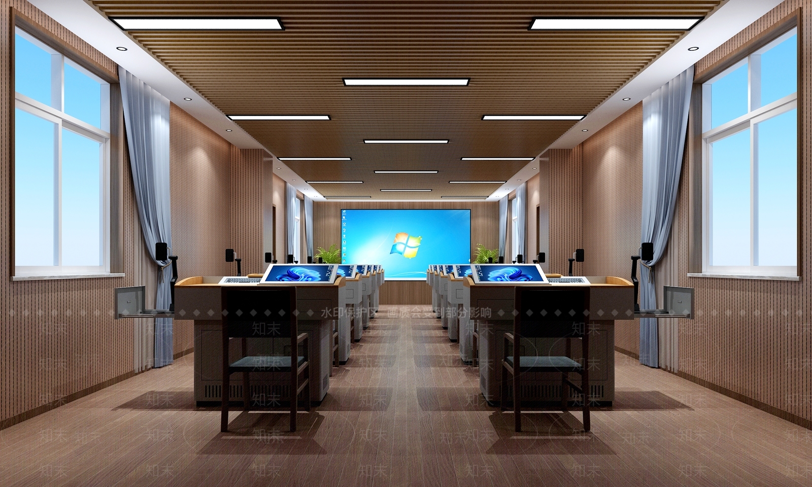 现代教室3D模型下载【ID:1153776540】